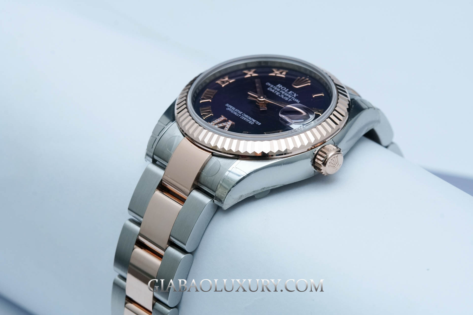 Đồng Hồ Rolex Lady-Datejust 178271 Mặt Số Tím Nạm Kim Cương Dây Đeo Oyster