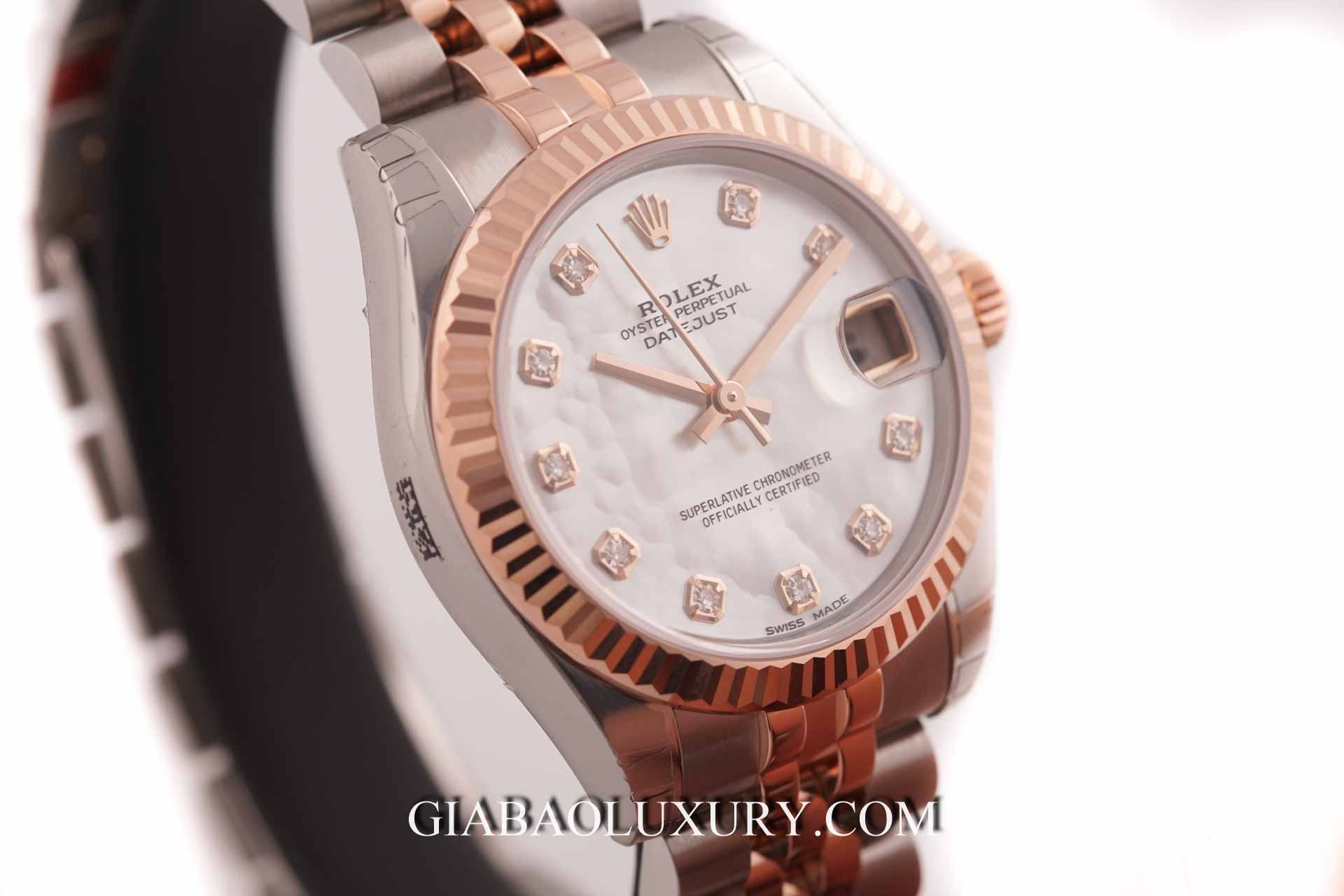 Đồng hồ Rolex Lady-Datejust 178271 Mặt Số Vỏ Trai Trắng