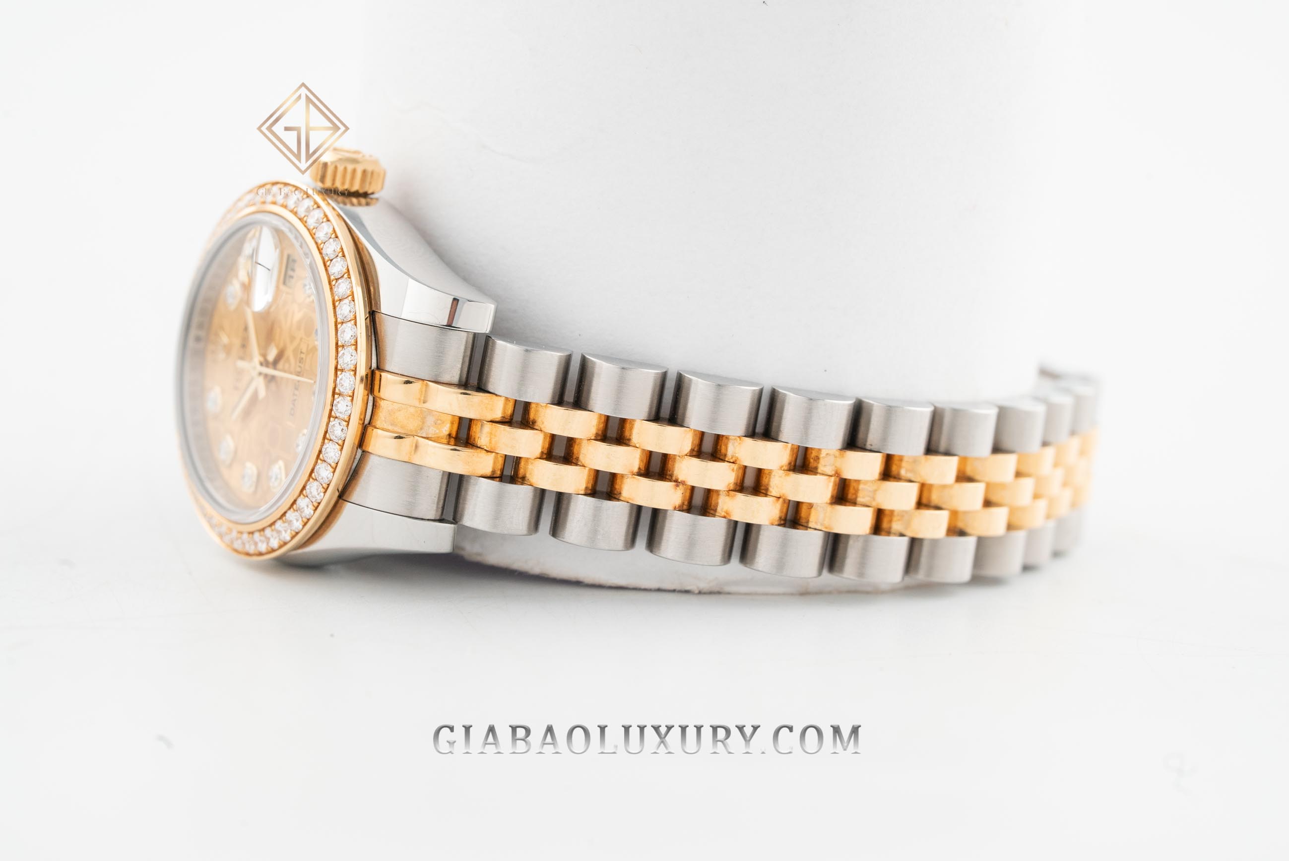 Đồng Hồ Rolex Lady-Datejust 26 179383 Mặt Số Vi Tính Vàng Nạm Kim Cương