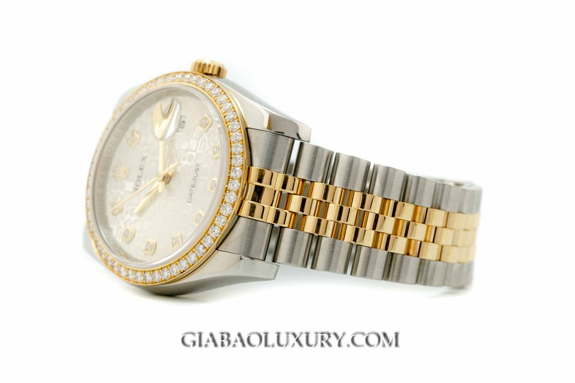 Đồng Hồ Rolex Datejust 36 116243 Mặt Số Vi Tính Trắng
