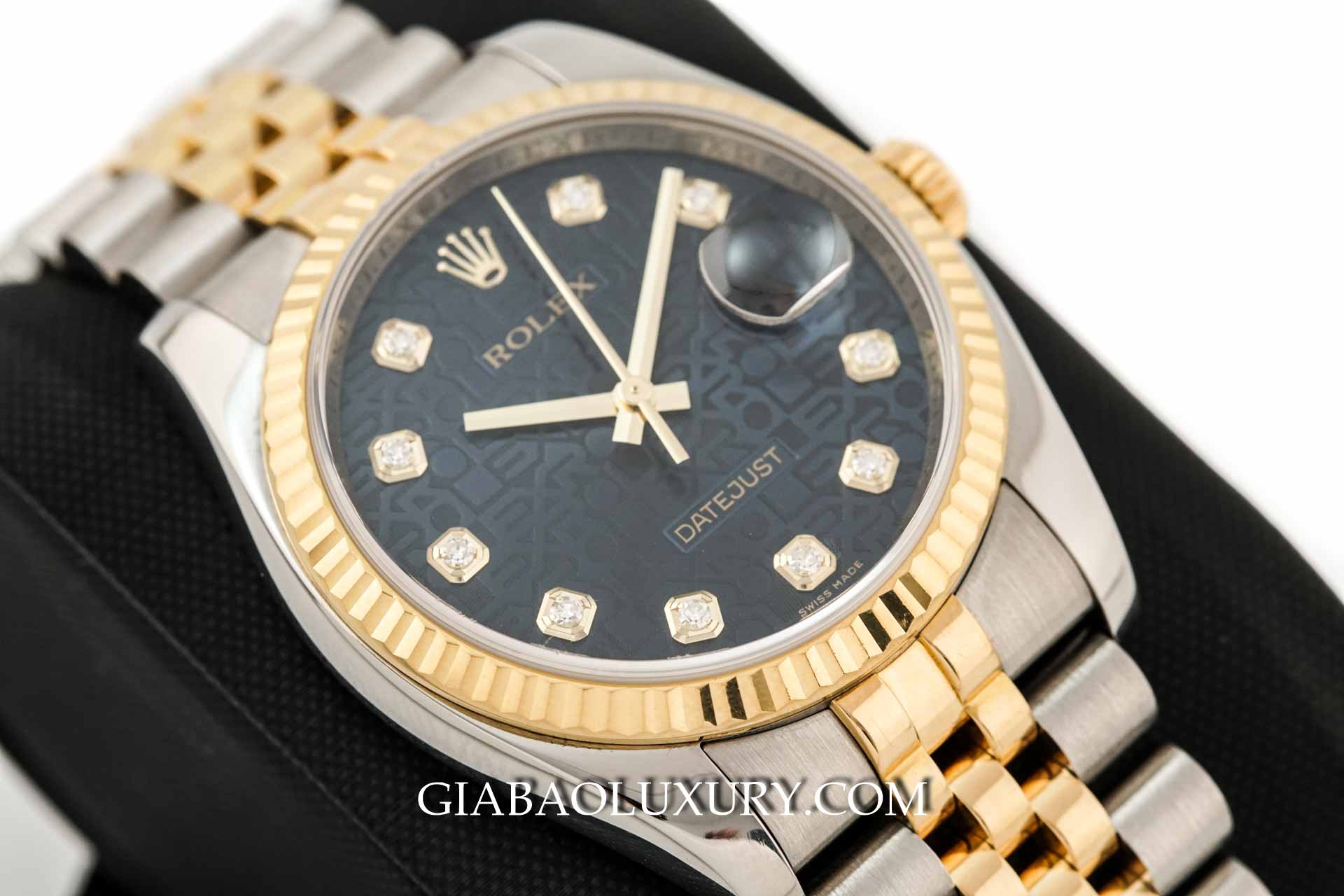 Đồng Hồ Rolex Datejust 36 116233 Mặt Số Vi Tính Xanh