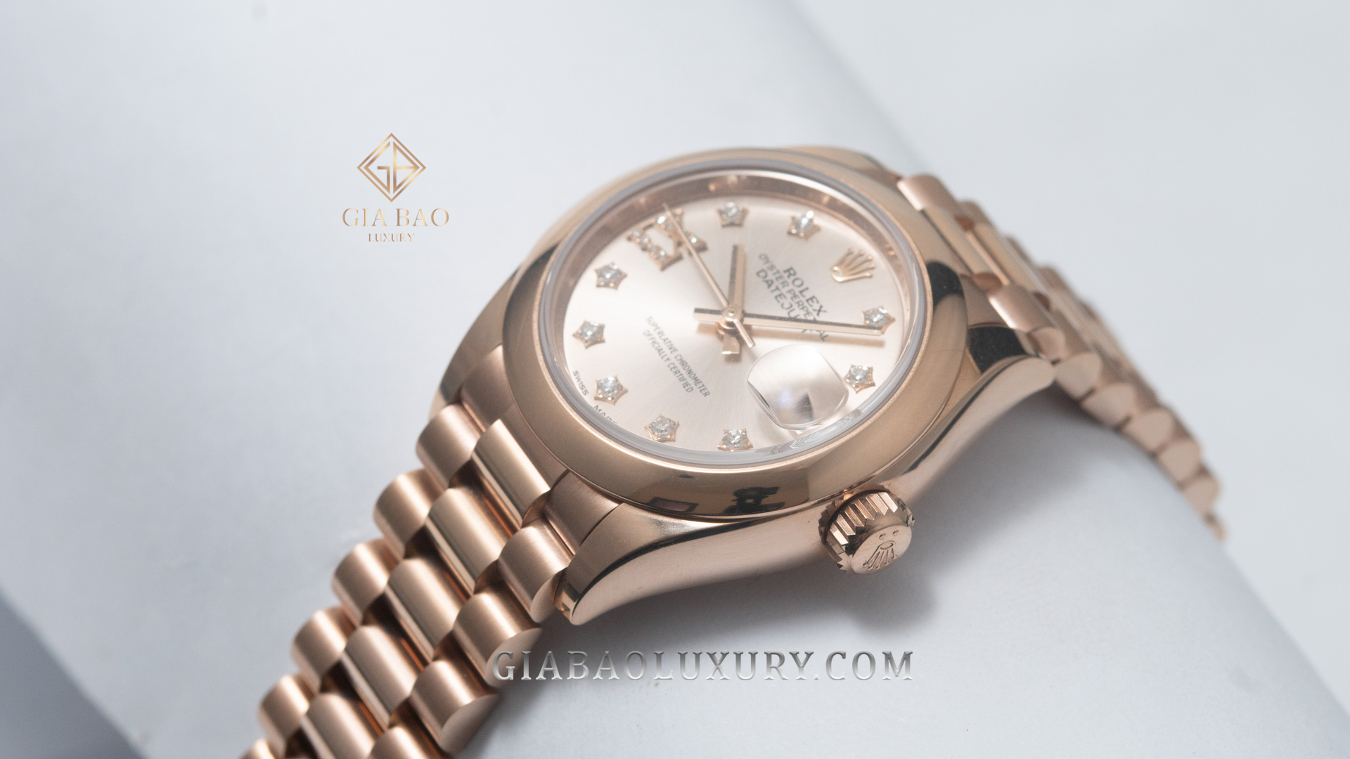 Đồng hồ Rolex Lady Datejust 279165 Mặt Số Sundust Cọc Số Sao