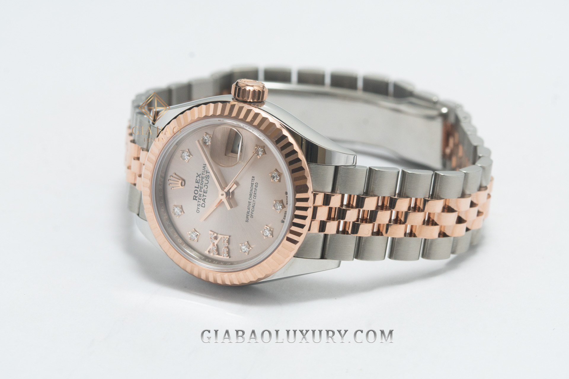 Đồng Hồ Rolex Lady-Datejust 279171 Mặt Số Sundust Cọc Số Sao Kim Cương