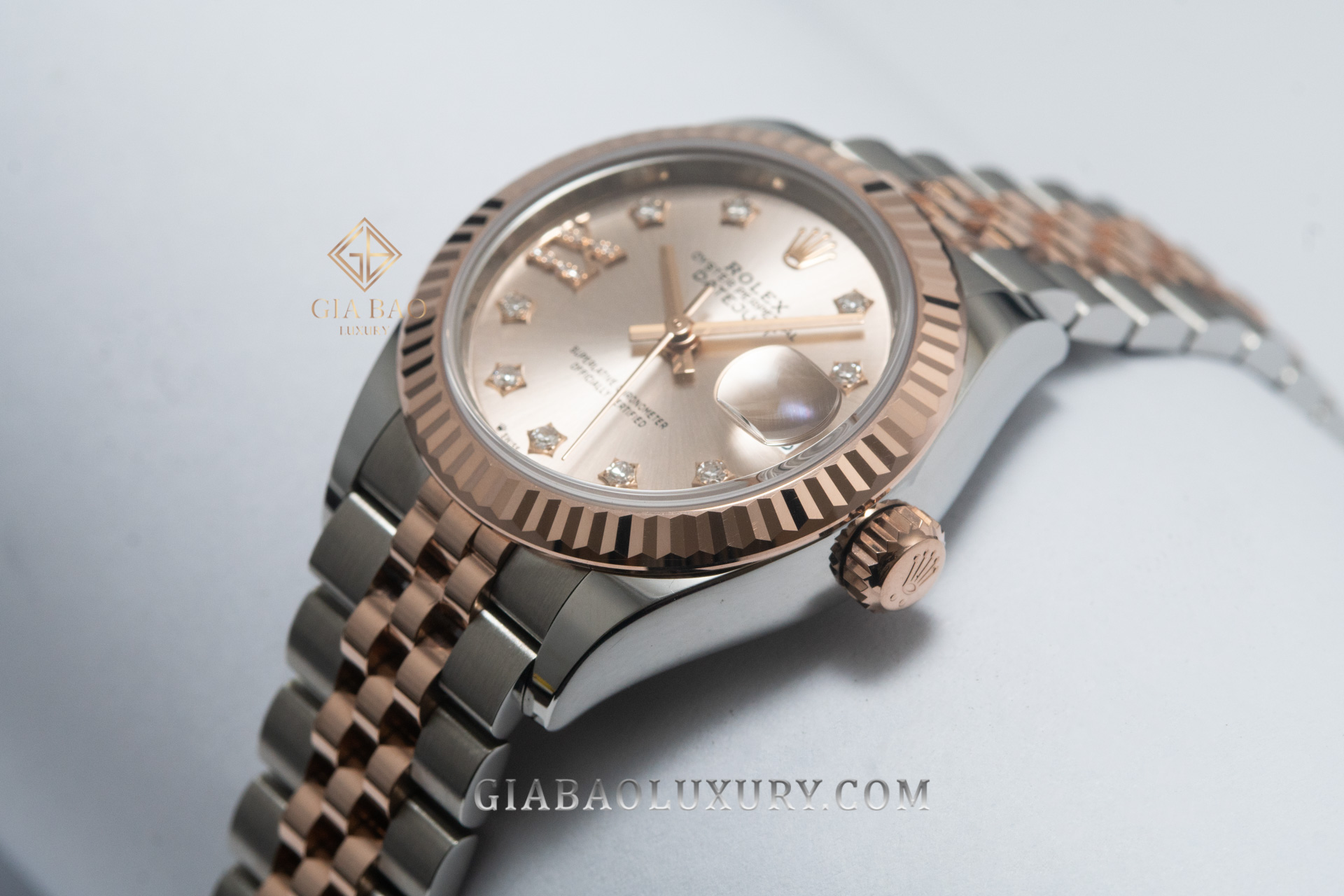 Đồng Hồ Rolex Lady-Datejust 279171 Mặt Số Sundust Cọc Số Sao Kim Cương