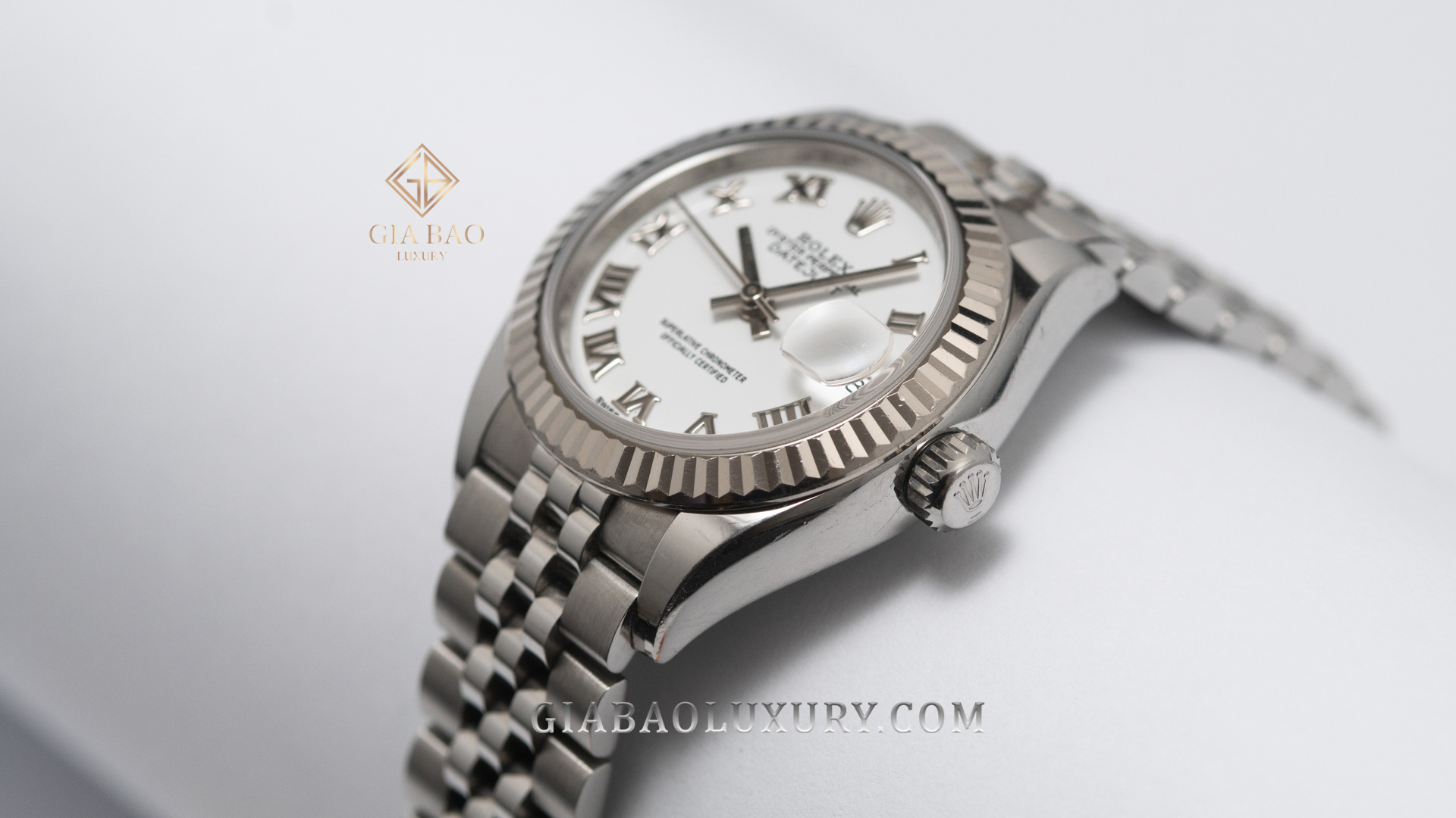 Đồng Hồ Rolex Lady Datejust 279174 Mặt Số Trắng Cọc Số La Mã