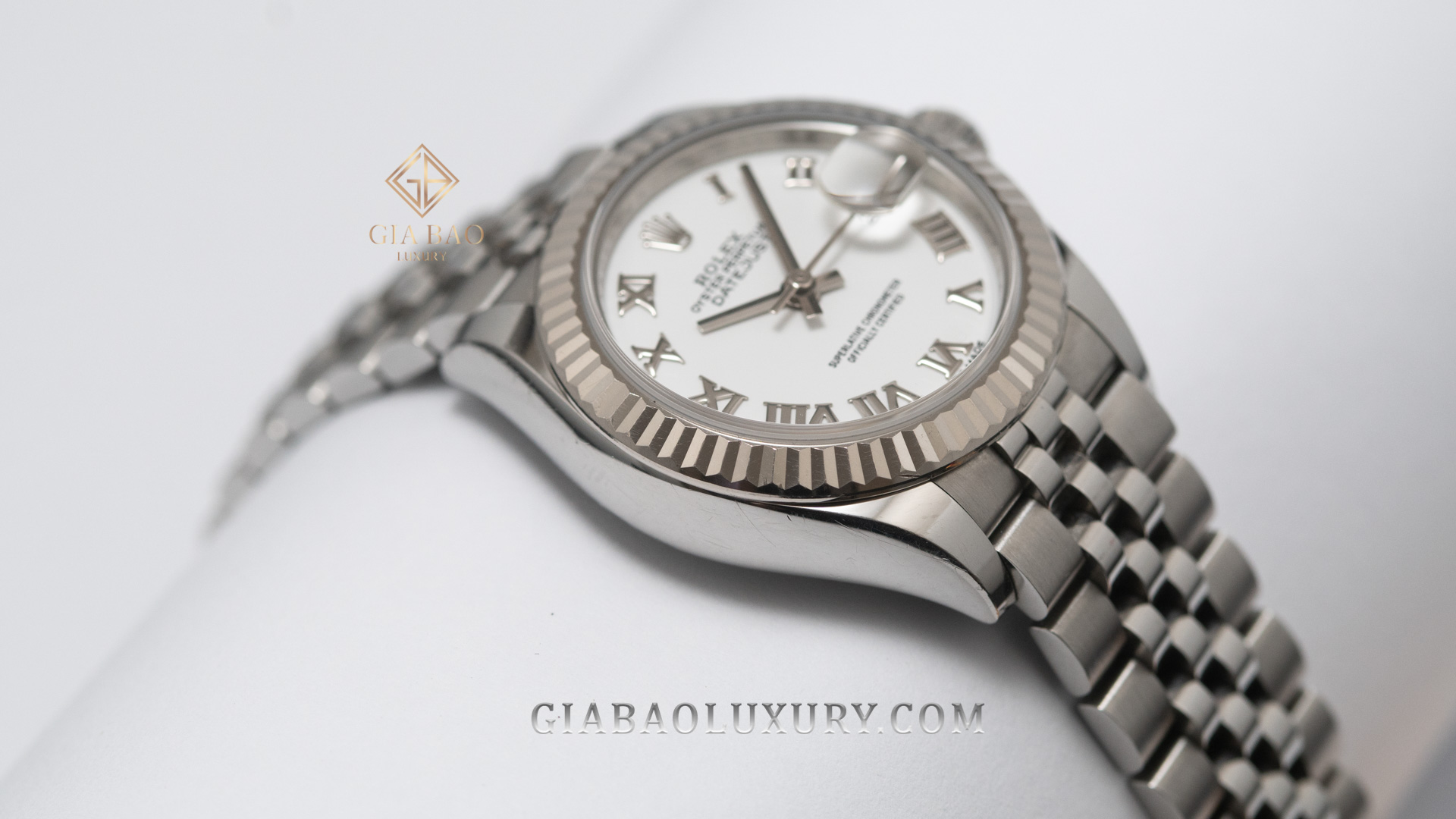 Đồng Hồ Rolex Lady Datejust 279174 Mặt Số Trắng Cọc Số La Mã