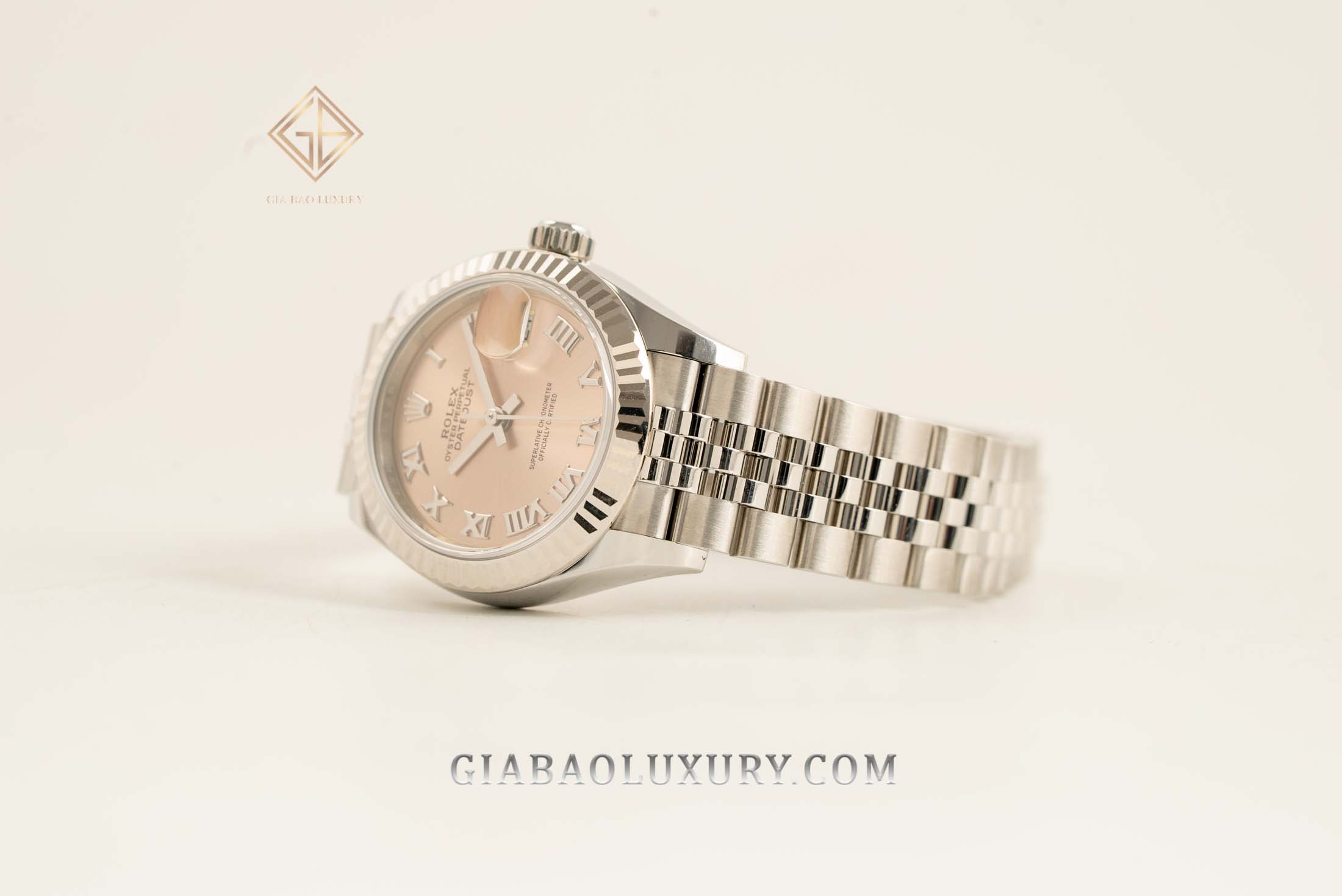 Đồng Hồ Rolex Lady Datejust 279174 Mặt Số Hồng Cọc Số La Mã