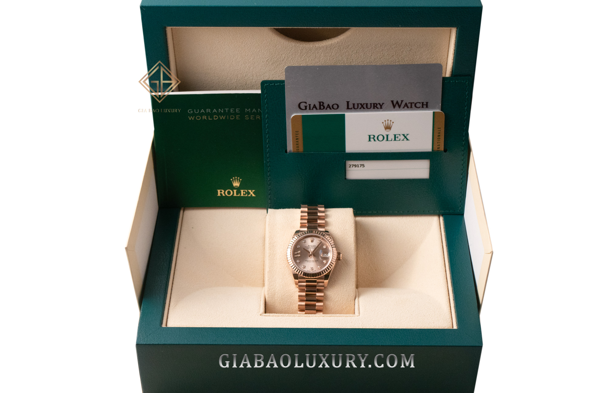 Đồng Hồ Rolex Lady-Datejust 279175 Mặt Số Sundust Cọc Số Sao La Mã