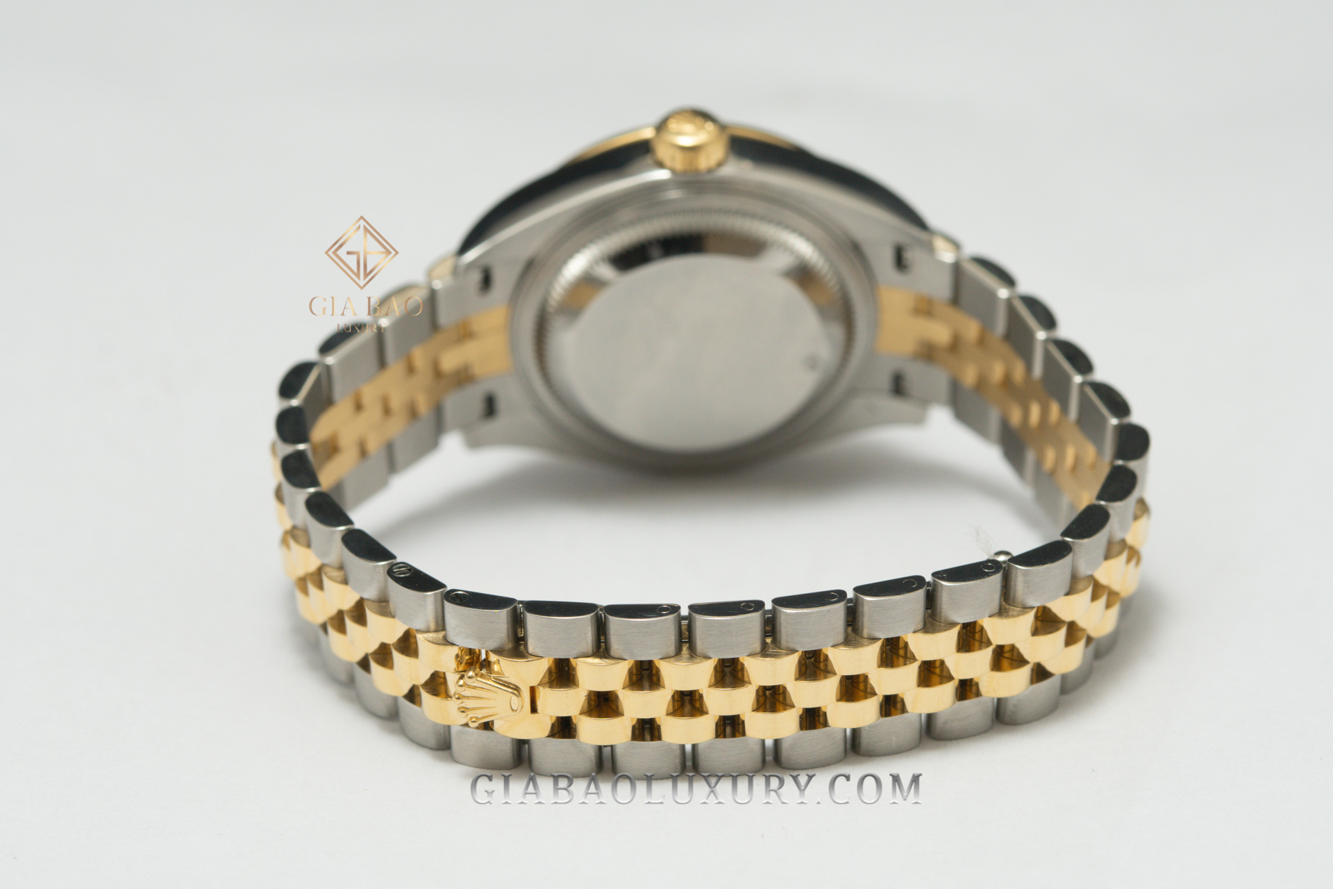 Đồng Hồ Rolex Lady-Datejust 28 279383RBR Mặt Số Vàng Champagne Nạm Kim Cương (Like New)