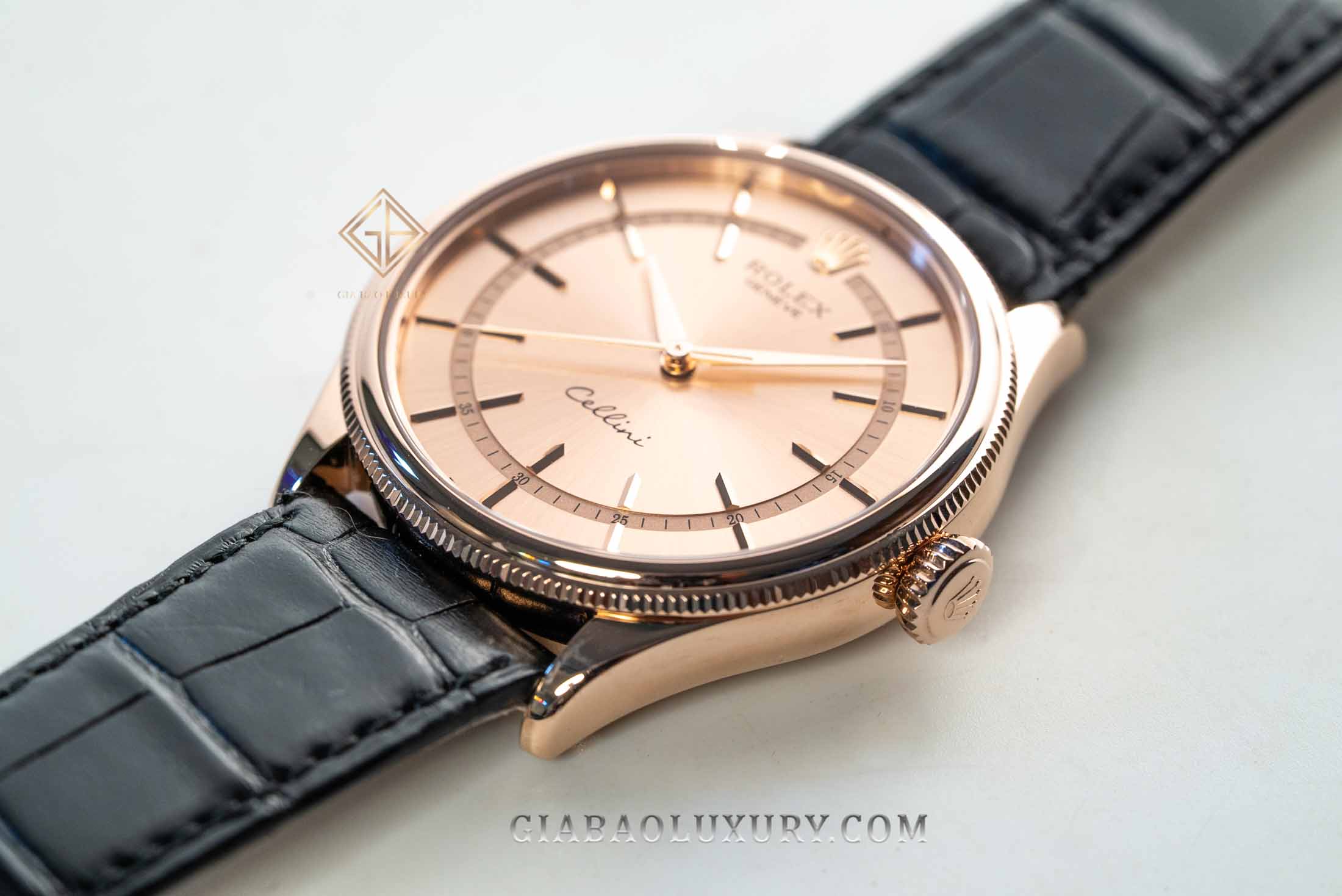 Đồng Hồ Rolex Cellini Time 50505 Mặt Số Hồng