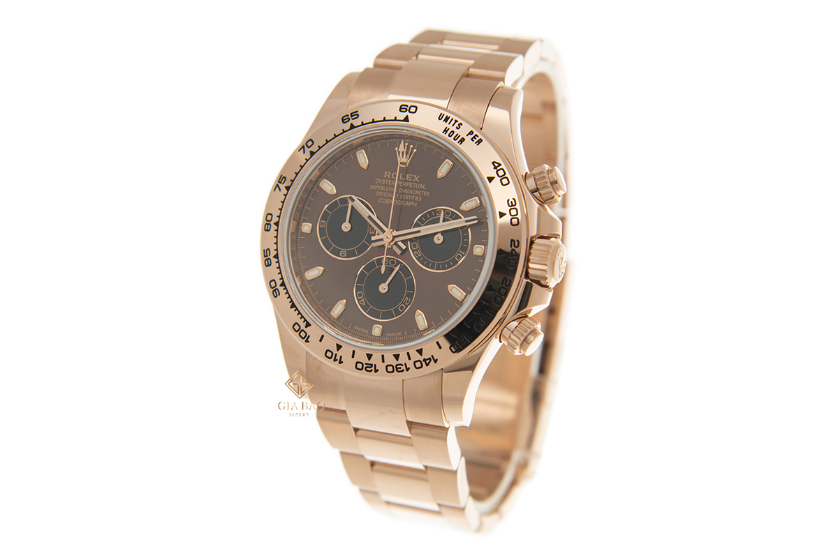 Đồng Hồ Rolex Cosmograph Daytona 116505 Mặt Số Chocolate Cọc số Dạ Quang