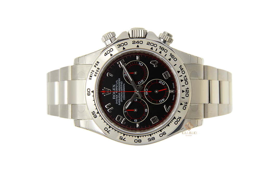 Đồng Hồ Rolex Cosmograph Daytona 116509 Mặt Số Đen Cọc Số Arabic