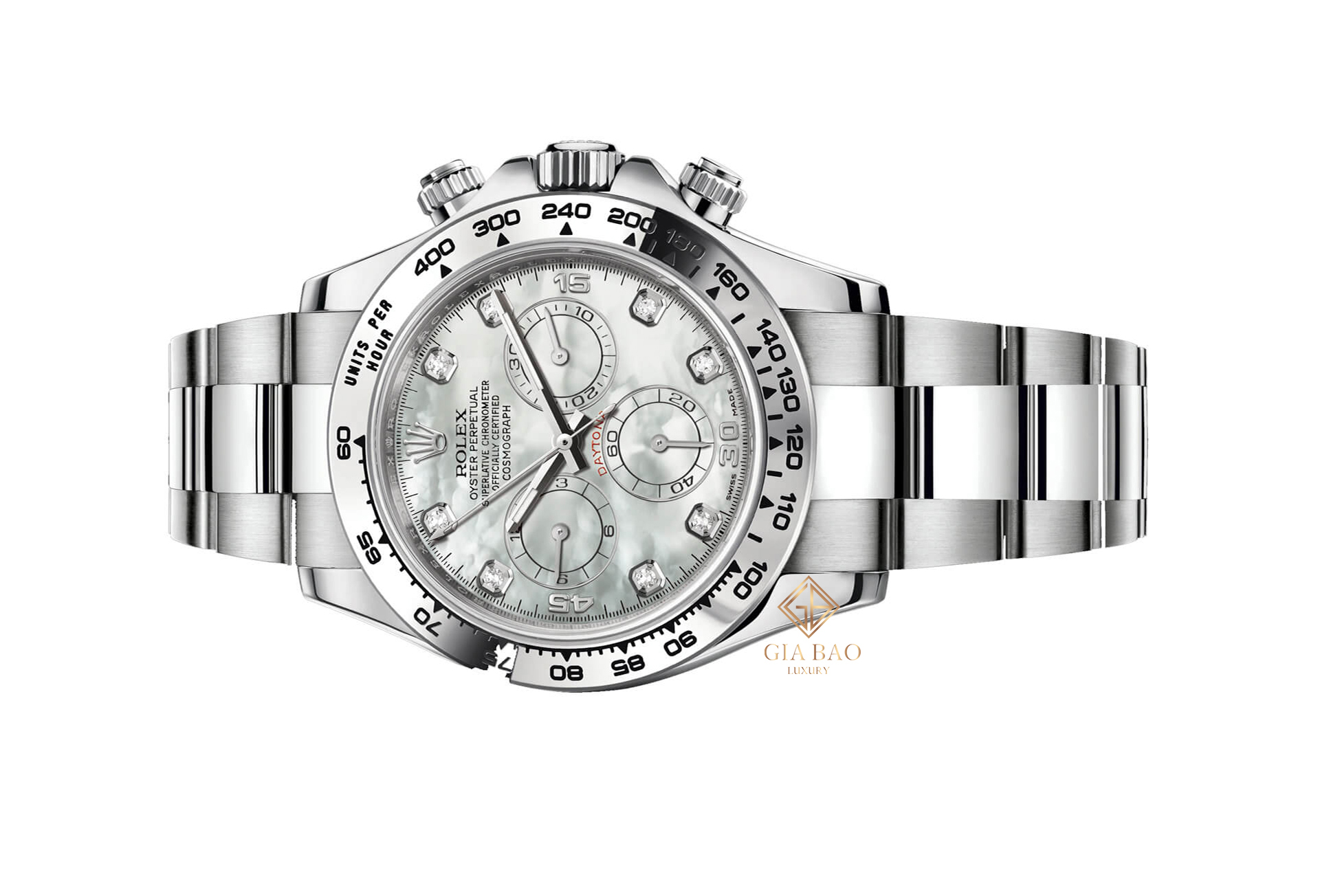 Đồng Hồ Rolex Cosmograph Daytona 116509 Mặt Số Vỏ Trai Trắng