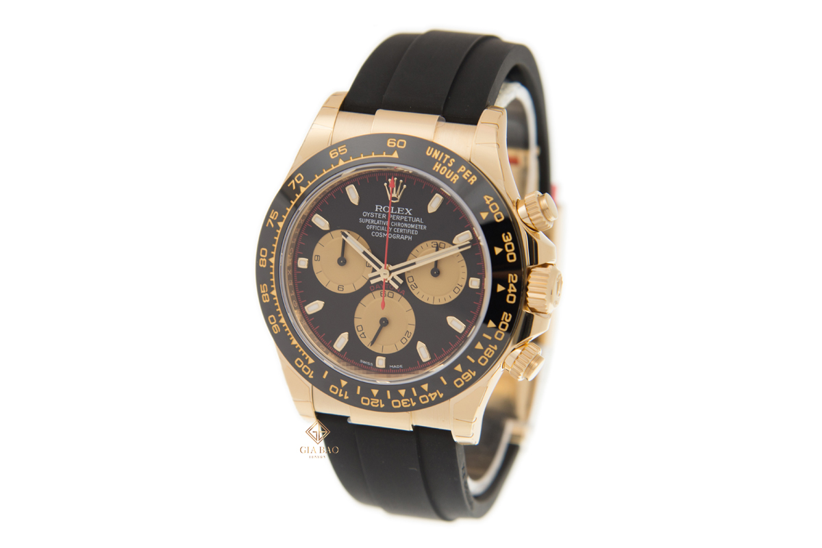 Đồng Hồ Rolex Cosmograph Daytona 116518LN Mặt Số Đen Và Vàng Champagne