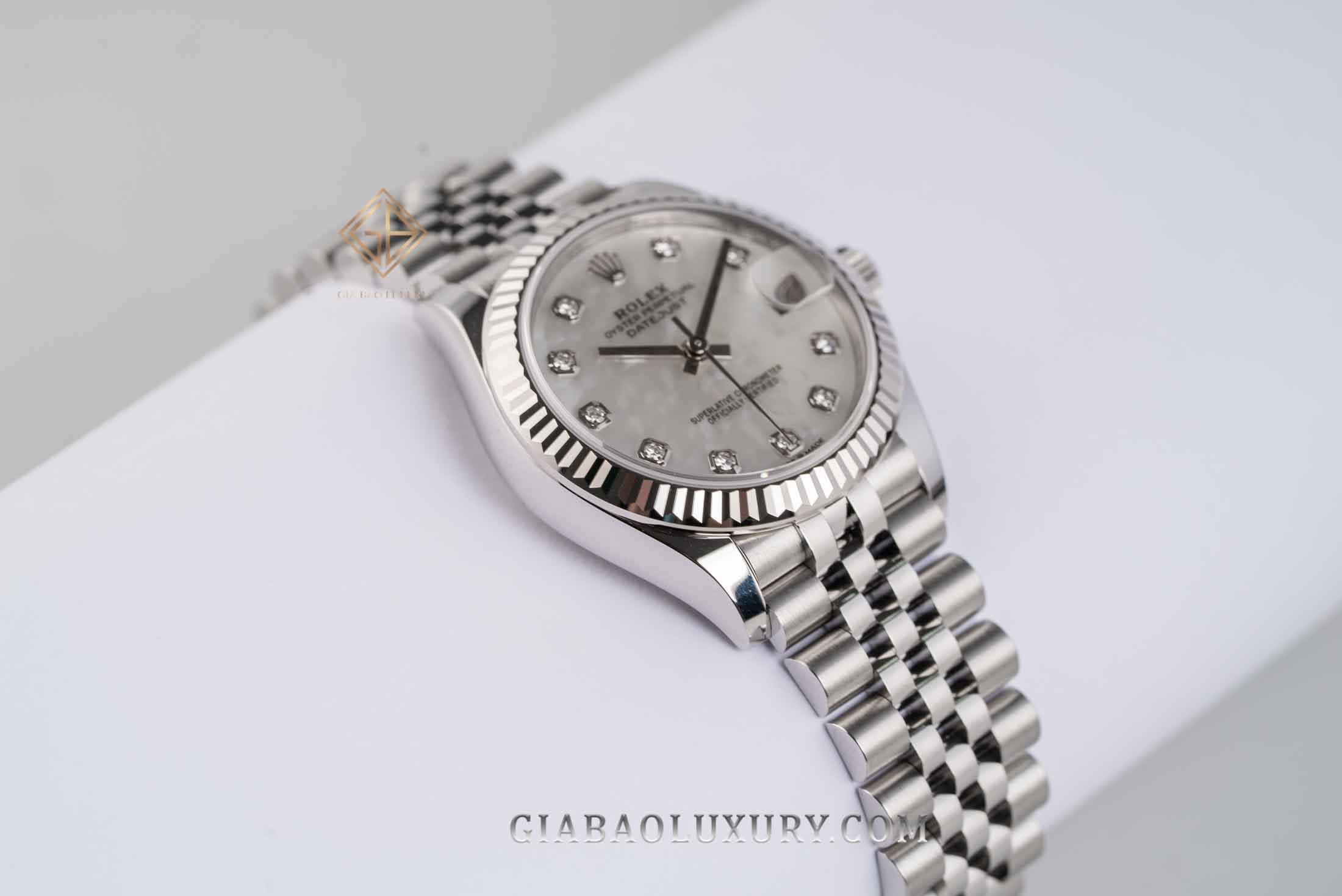 Đồng Hồ Rolex Datejust 278274 Mặt Số Vỏ Trai Trắng