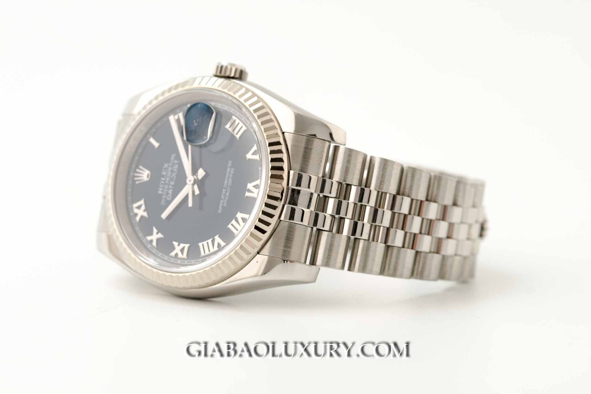 Đồng Hồ Rolex Datejust 36 116234 Mặt Số Xanh Cọc Số La Mã