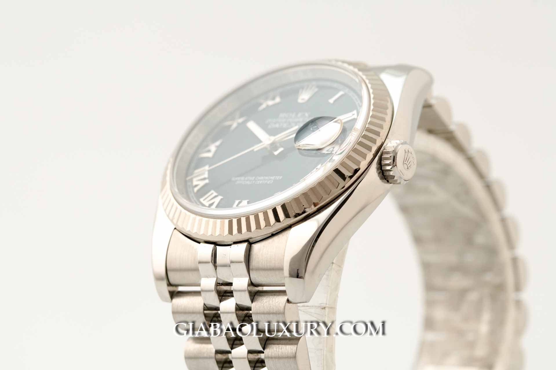 Đồng Hồ Rolex Datejust 36 116234 Mặt Số Xanh Cọc Số La Mã