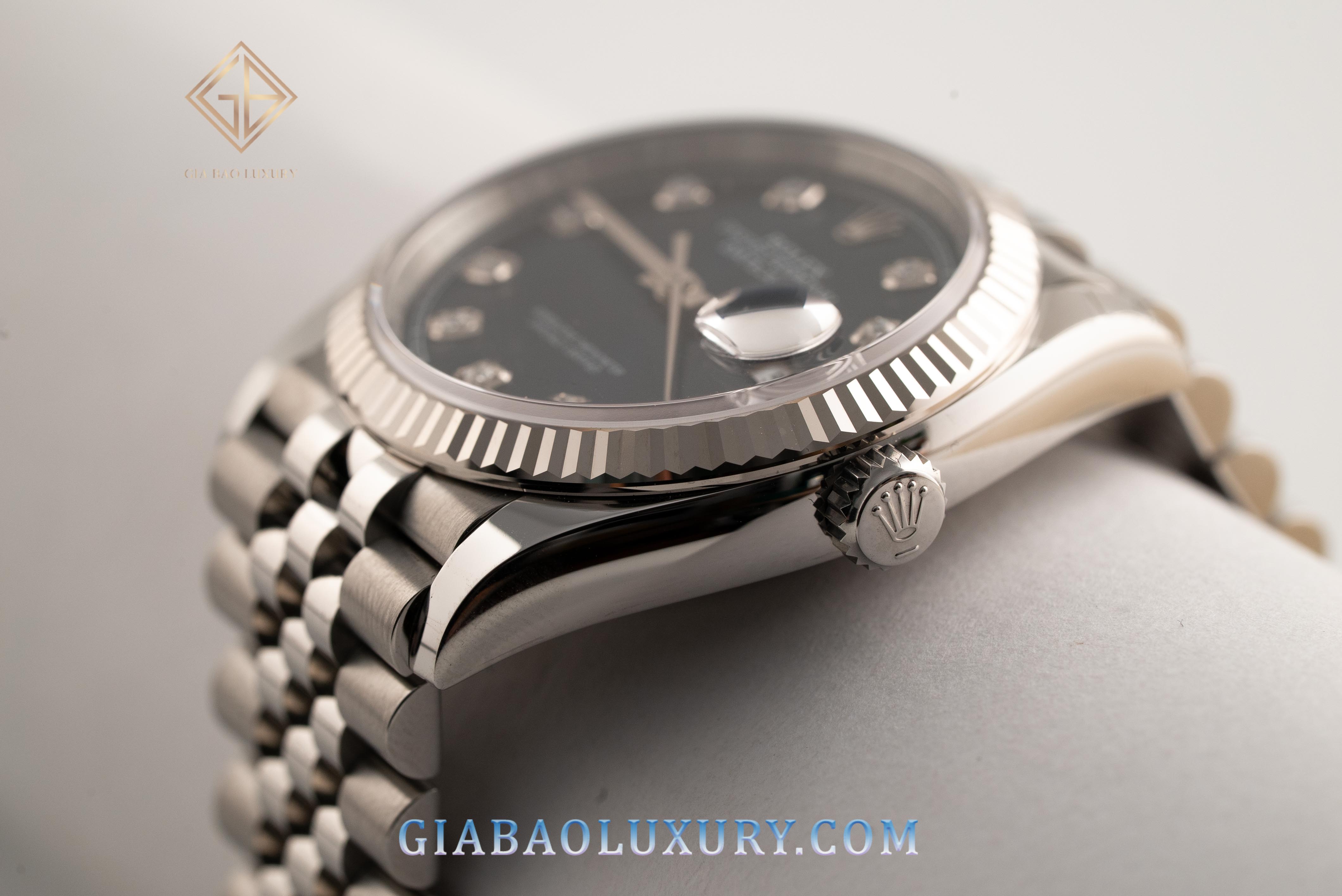 Đồng Hồ Rolex Datejust 36 126234 Mặt Số Xanh Cọc Số Kim Cương