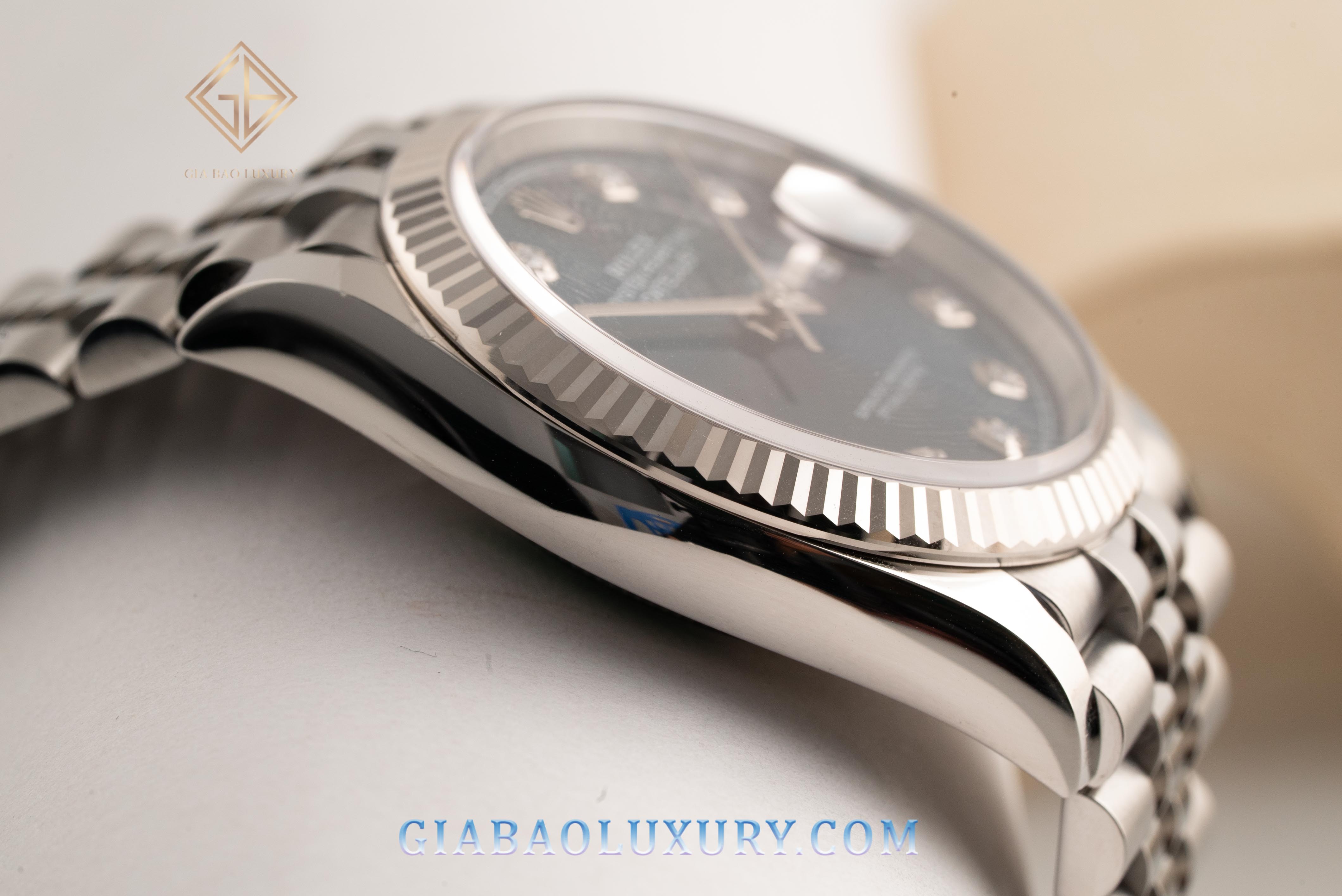 Đồng Hồ Rolex Datejust 36 126234 Mặt Số Xanh Cọc Số Kim Cương