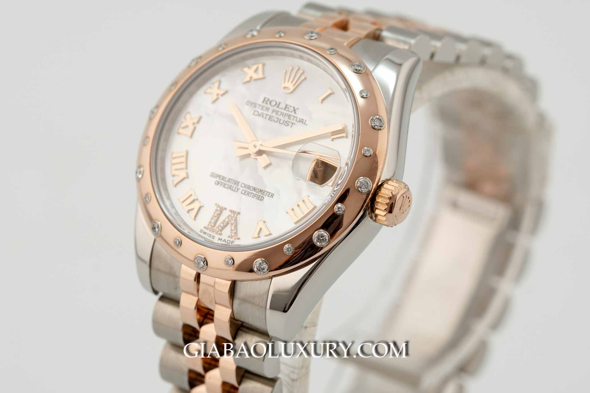 Đồng Hồ Rolex Datejust 31 178341 Mặt Số Vỏ Trai Trắng