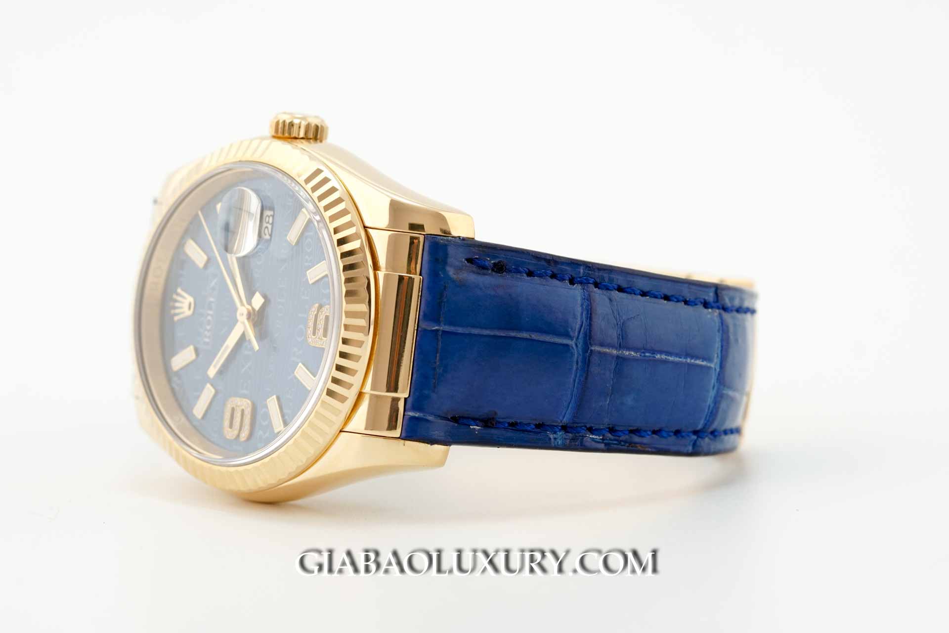 Đồng Hồ Rolex Datejust 36 116138 Mặt Số Xanh Vân Sóng