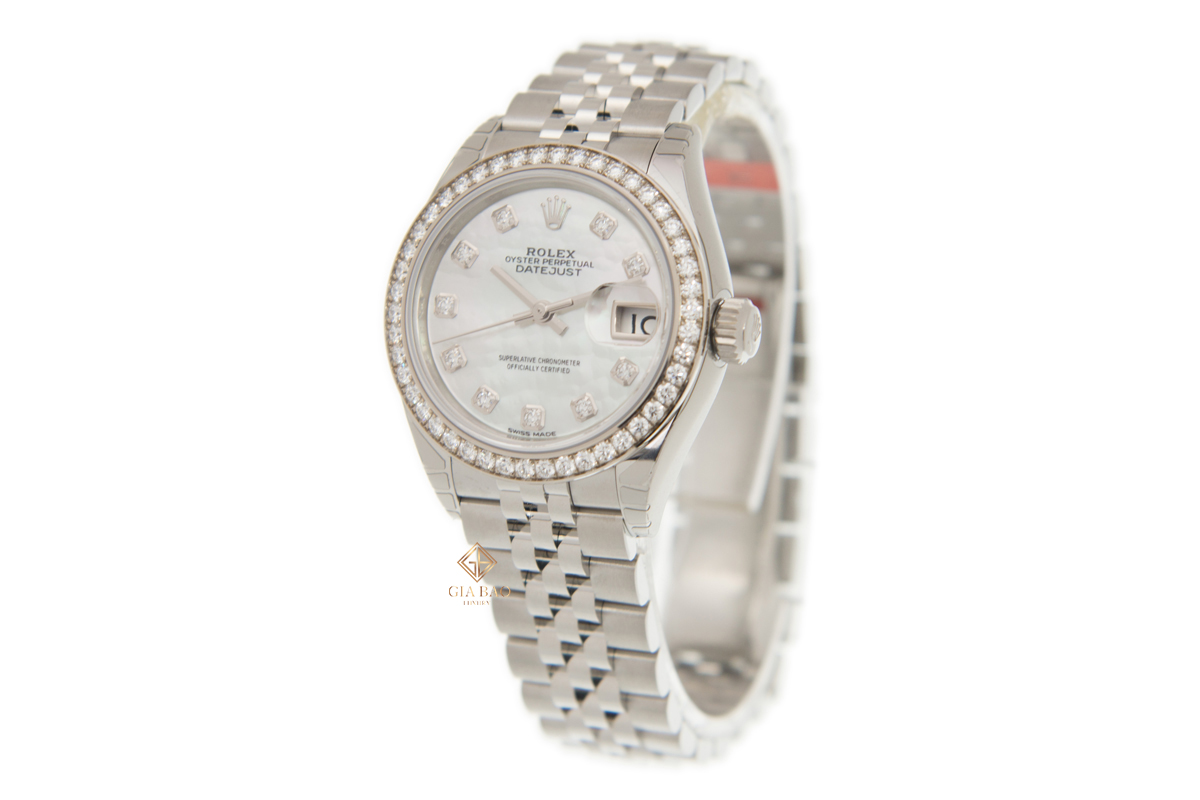 Đồng Hồ Rolex Datejust 28 279384RBR Mặt Số Vỏ Trai Trắng