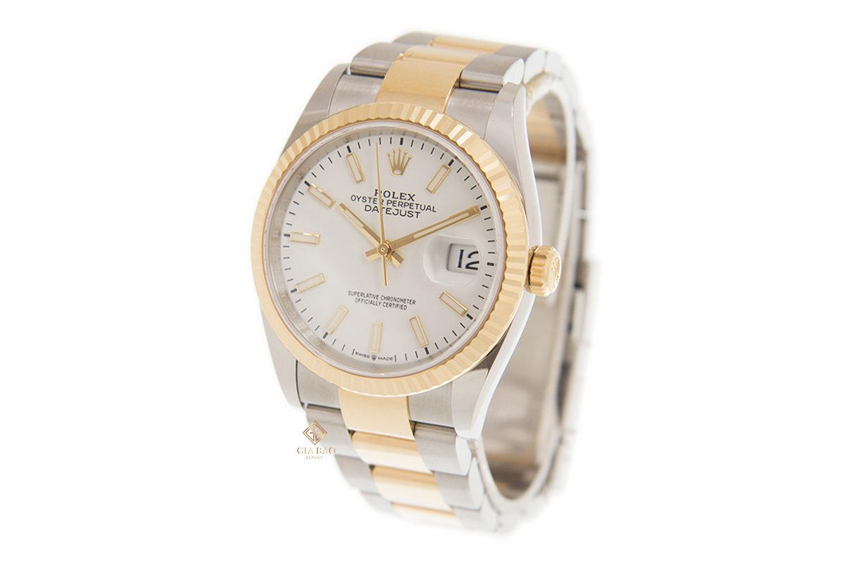 Đồng Hồ Rolex Datejust 36 126233 Mặt Số Trắng Dây Đeo Oyster