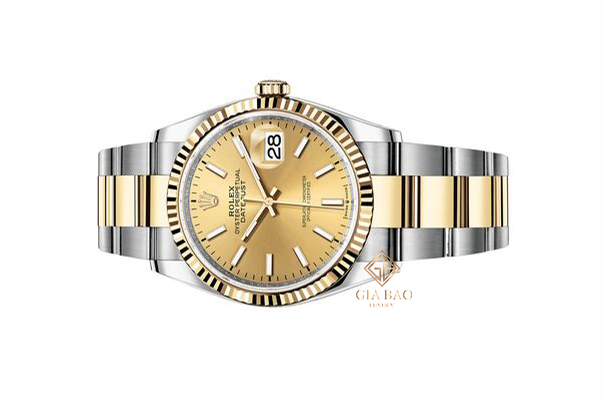 Đồng Hồ Rolex Datejust 36 126233 Mặt Số Vàng Champagne Dây Đeo Oyster