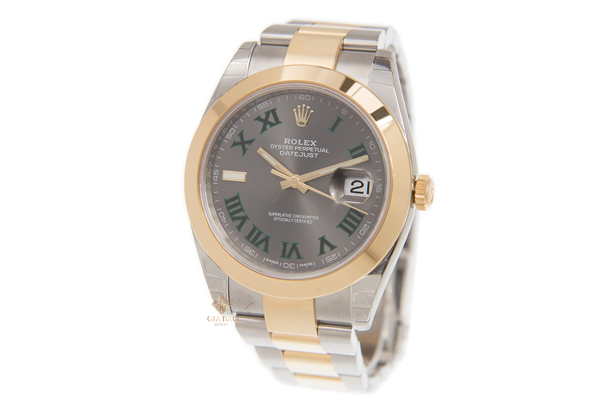 Đồng Hồ Rolex Datejust 41 126303 Mặt Số Wimbledon Dây Đeo Oyster