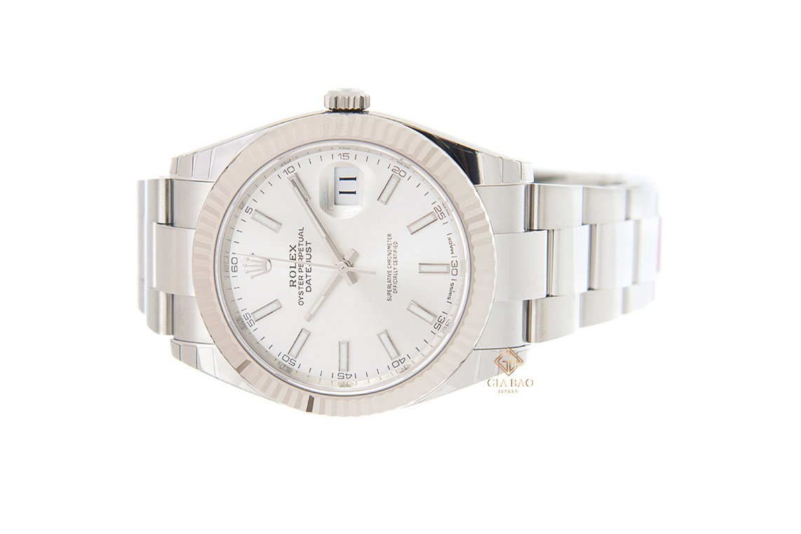 Đồng Hồ Rolex Datejust 41 126334 Mặt Số Bạc Dây Đeo Oyster