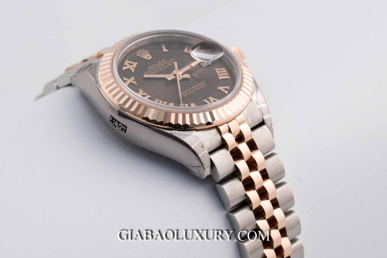 Đồng Hồ Rolex Lady-Datejust 279171 Mặt Số Chocolate Cọc Số La Mã