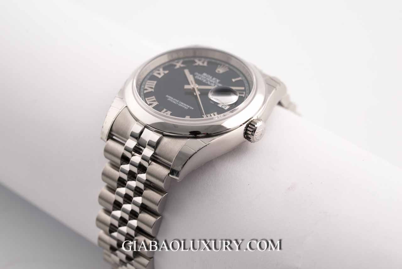 Đồng Hồ Rolex Datejust 36 116200 Mặt Số Xanh Cọc Số La Mã