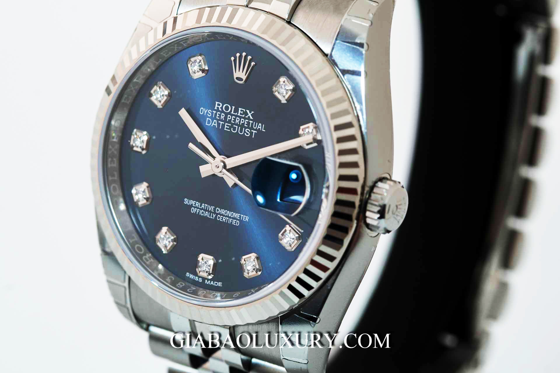 Đồng Hồ Rolex Datejust 36 116234 Mặt Số Xanh Nạm Kim Cương