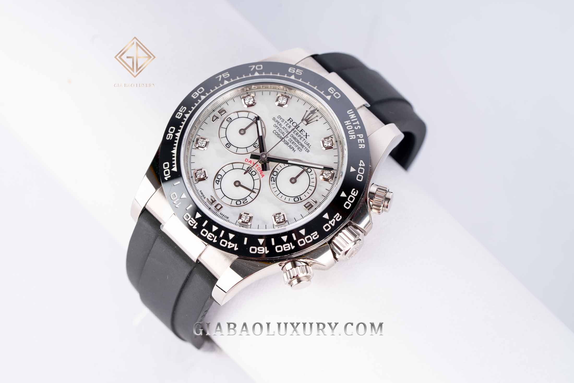 Đồng Hồ Rolex Cosmograph Daytona 116519LN Mặt Số Vỏ Trai Trắng