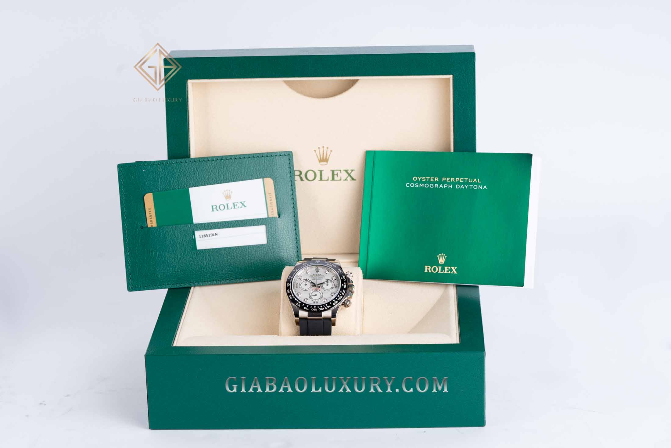 Đồng Hồ Rolex Cosmograph Daytona 116519LN Mặt Số Vỏ Trai Trắng