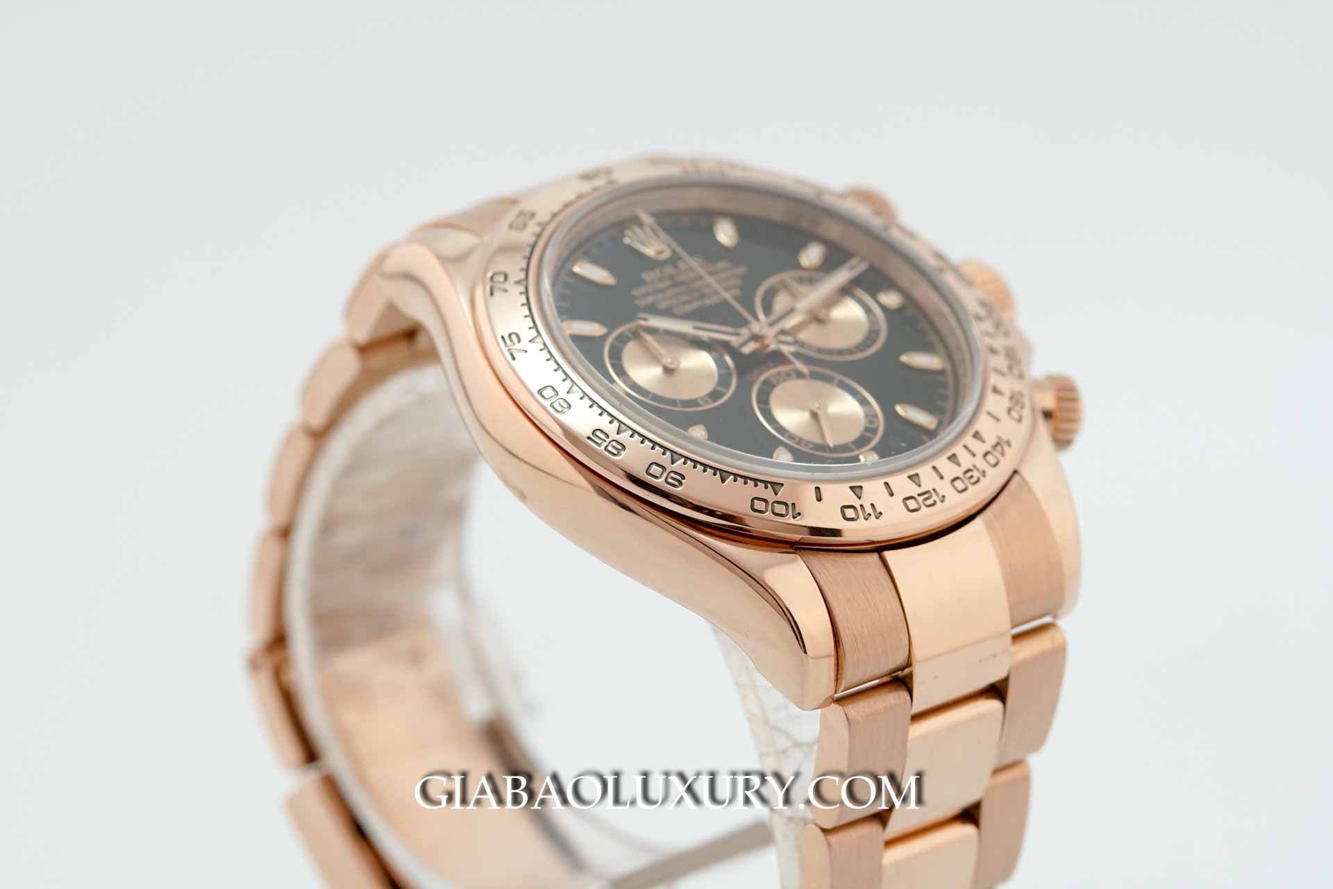 Đồng Hồ Rolex Cosmograph Daytona 116505 Mặt Số Đen Hồng