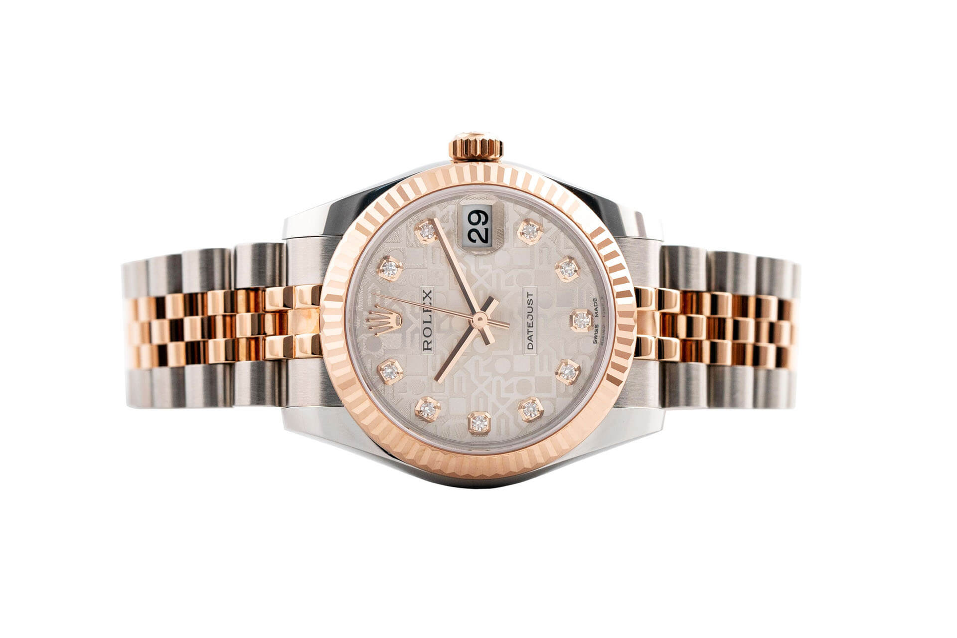 Đồng Hồ Rolex Lady-Datejust 178271 Mặt Số Vi Tính Trắng