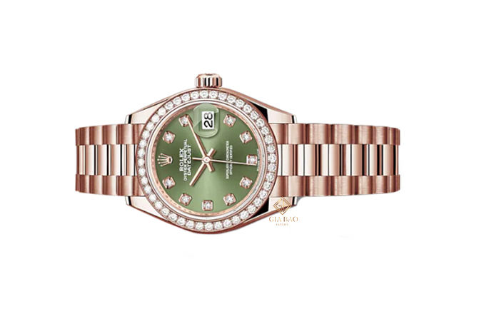 Đồng Hồ Rolex Lady-Datejust 279135RBR Mặt Số Xanh Nạm Kim Cương