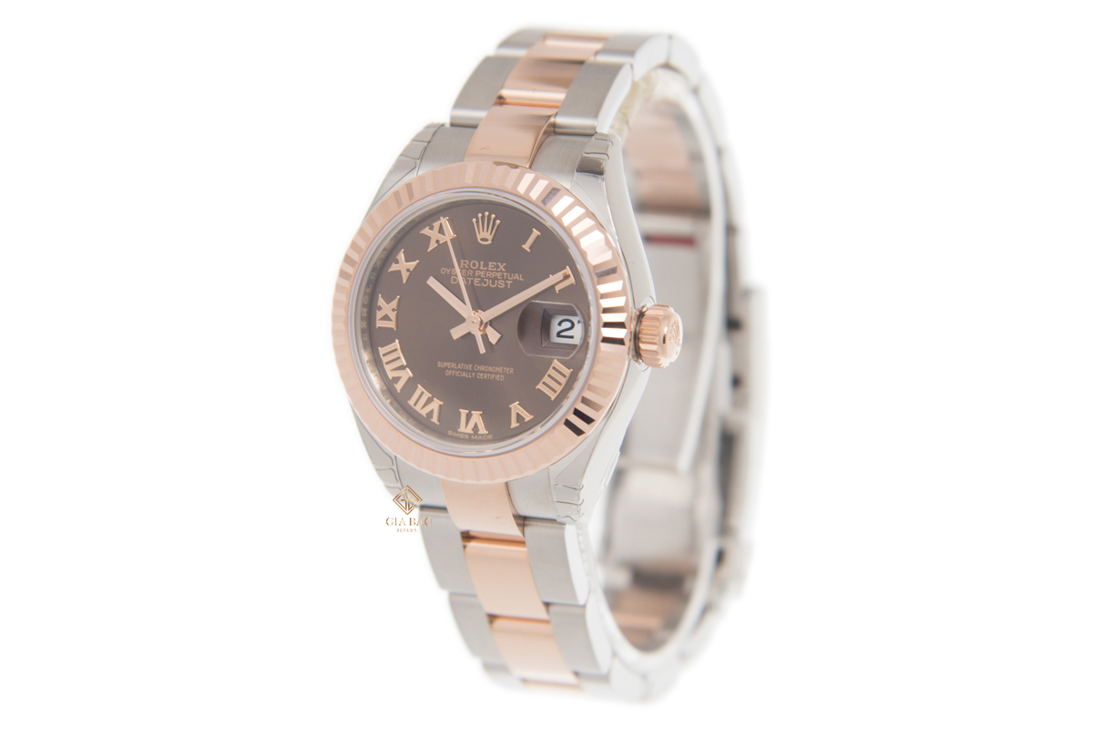 Đồng Hồ Rolex Lady-Datejust 279171 Mặt Số Chocolate Cọc Số La Mã Dây Đeo Oyster