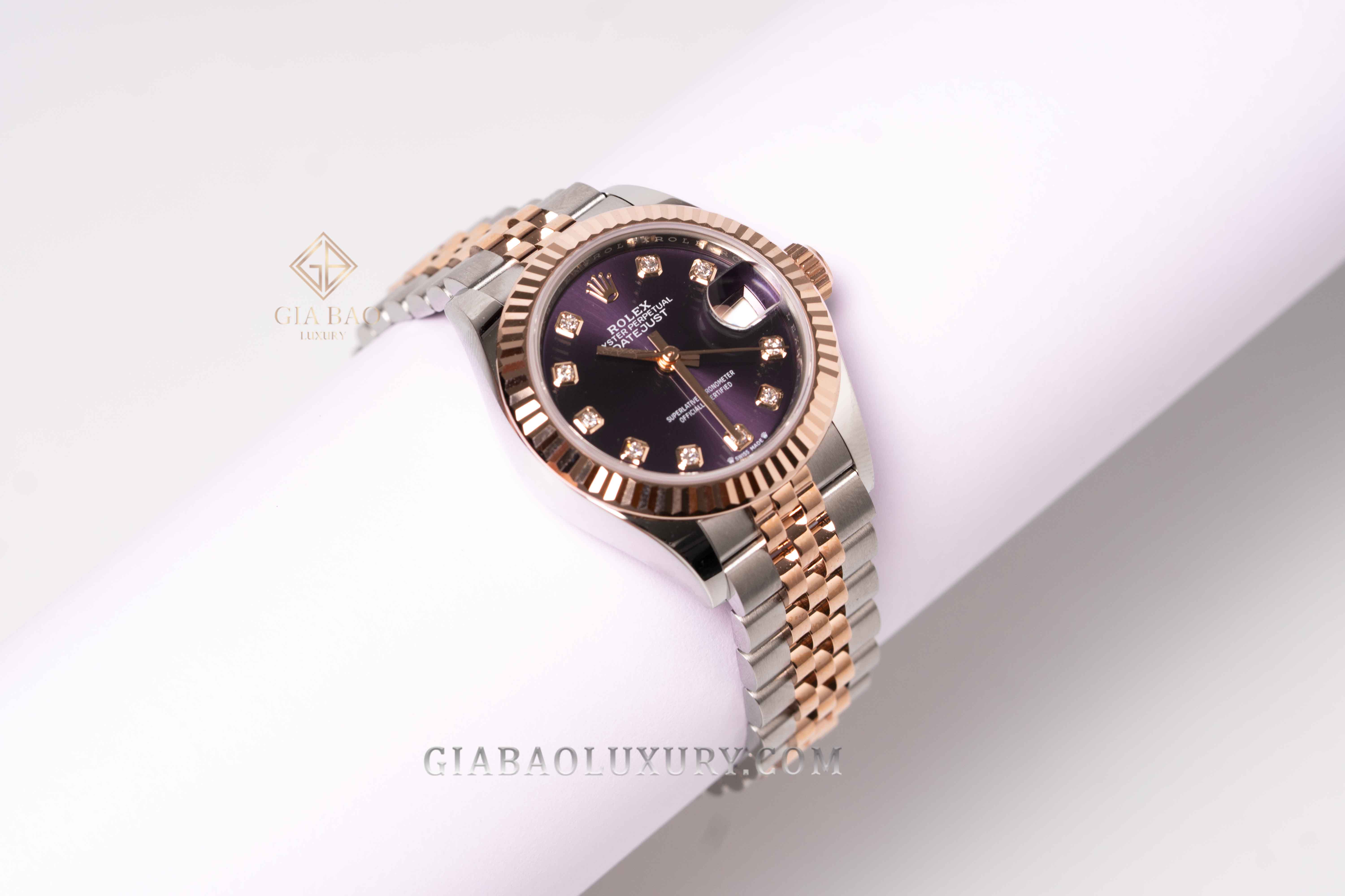 Đồng Hồ Rolex Lady-Datejust 279171 Mặt Số Tím Nạm Kim Cương