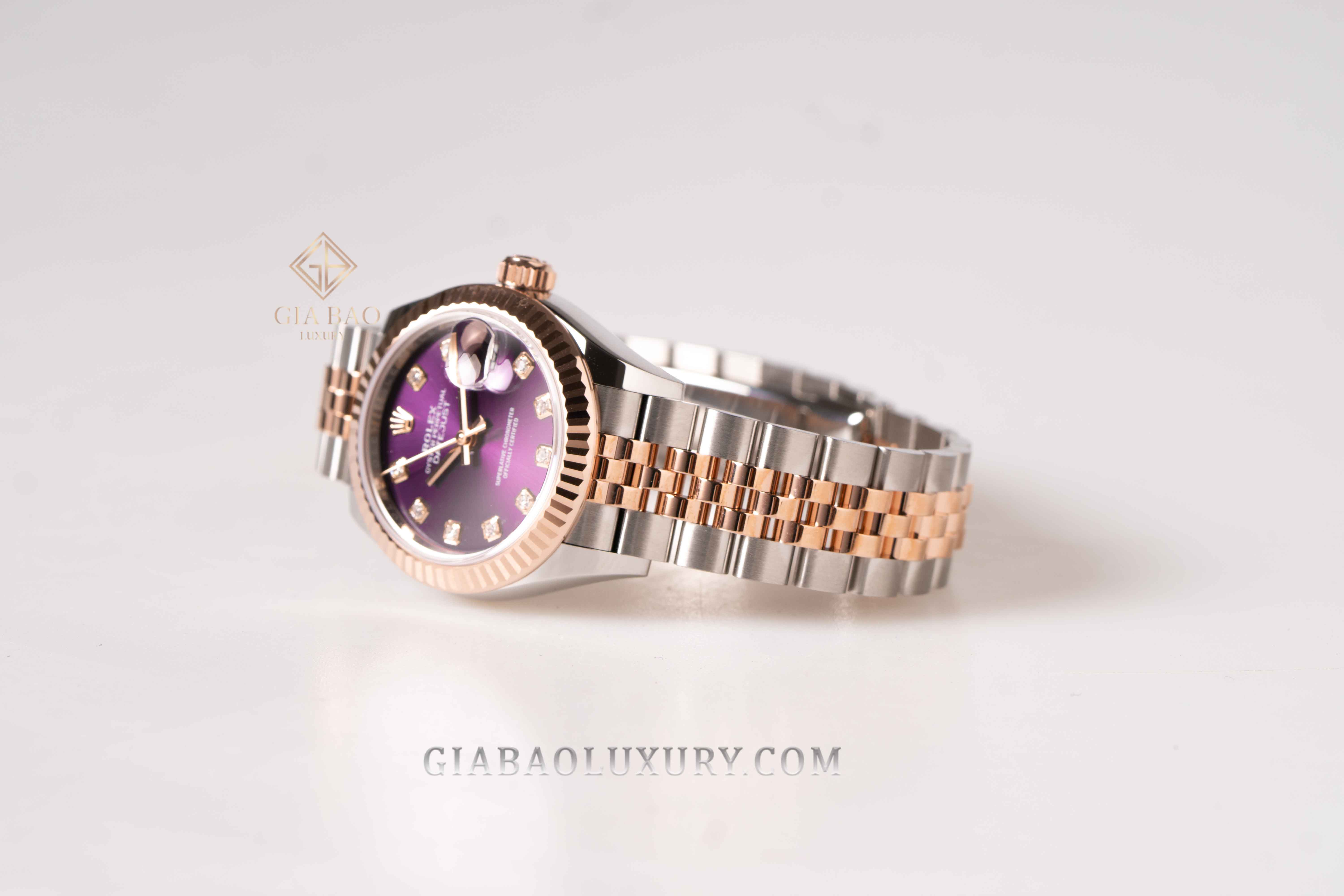 Đồng Hồ Rolex Lady-Datejust 279171 Mặt Số Tím Nạm Kim Cương