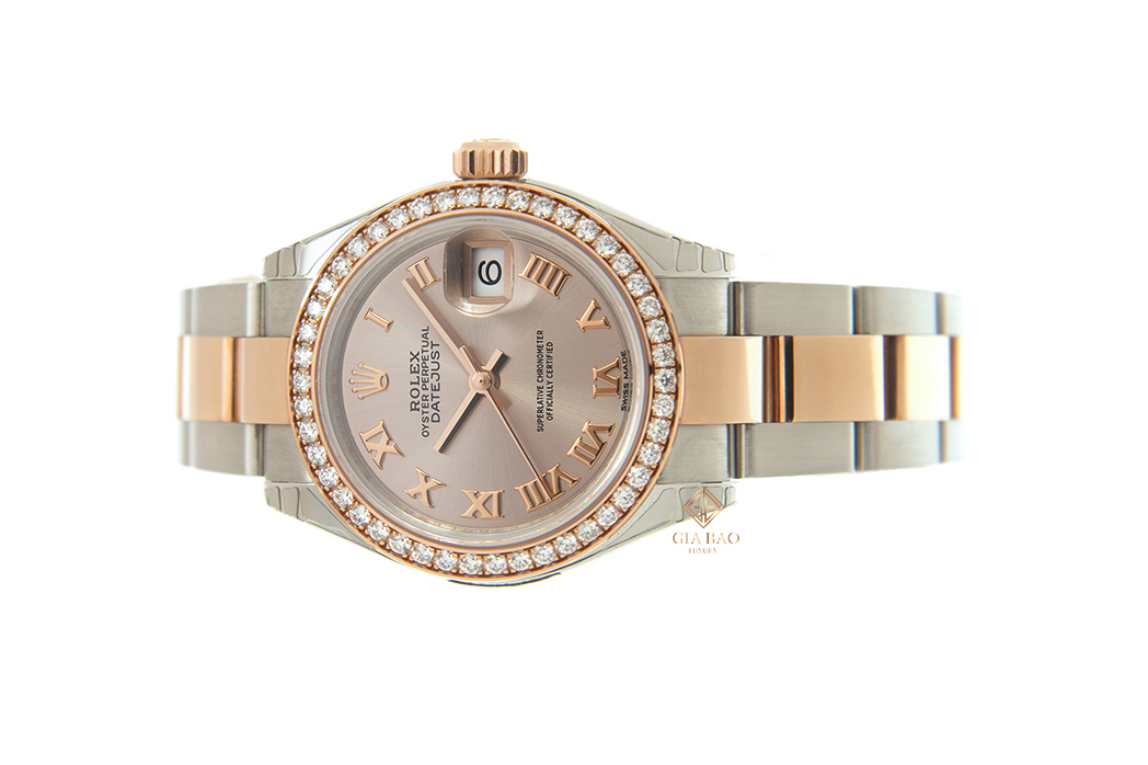 Đồng Hồ Rolex Lady-Datejust 279381RBR Mặt Sundust Cọc Số La Mã Dây Đeo Oyster