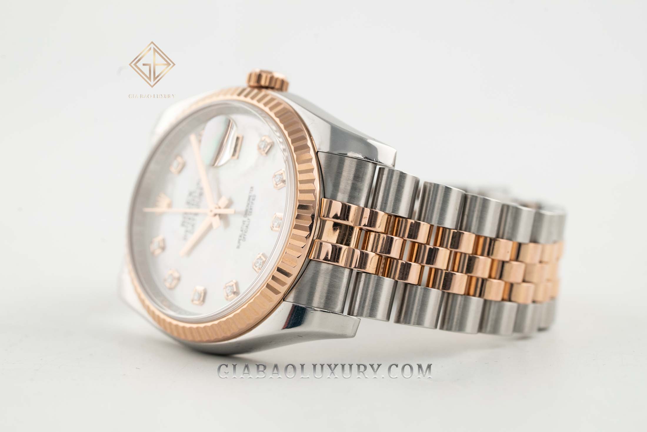 Đồng Hồ Rolex Datejust 36 116231 Mặt Số Vỏ Trai Trắng