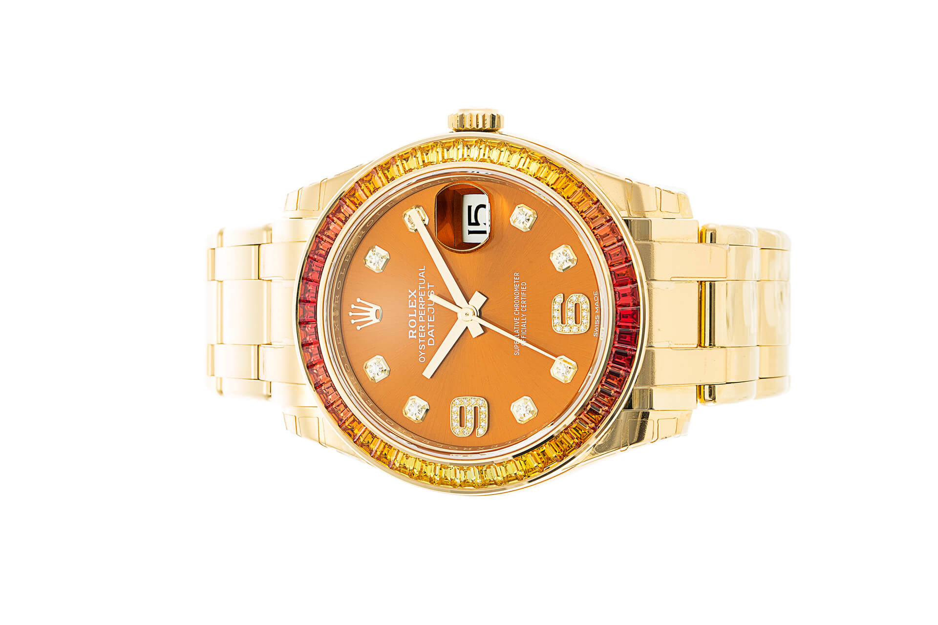 Đồng Hồ Rolex Pearlmaster 39 86348 Mặt Số Màu Rượu Cognac