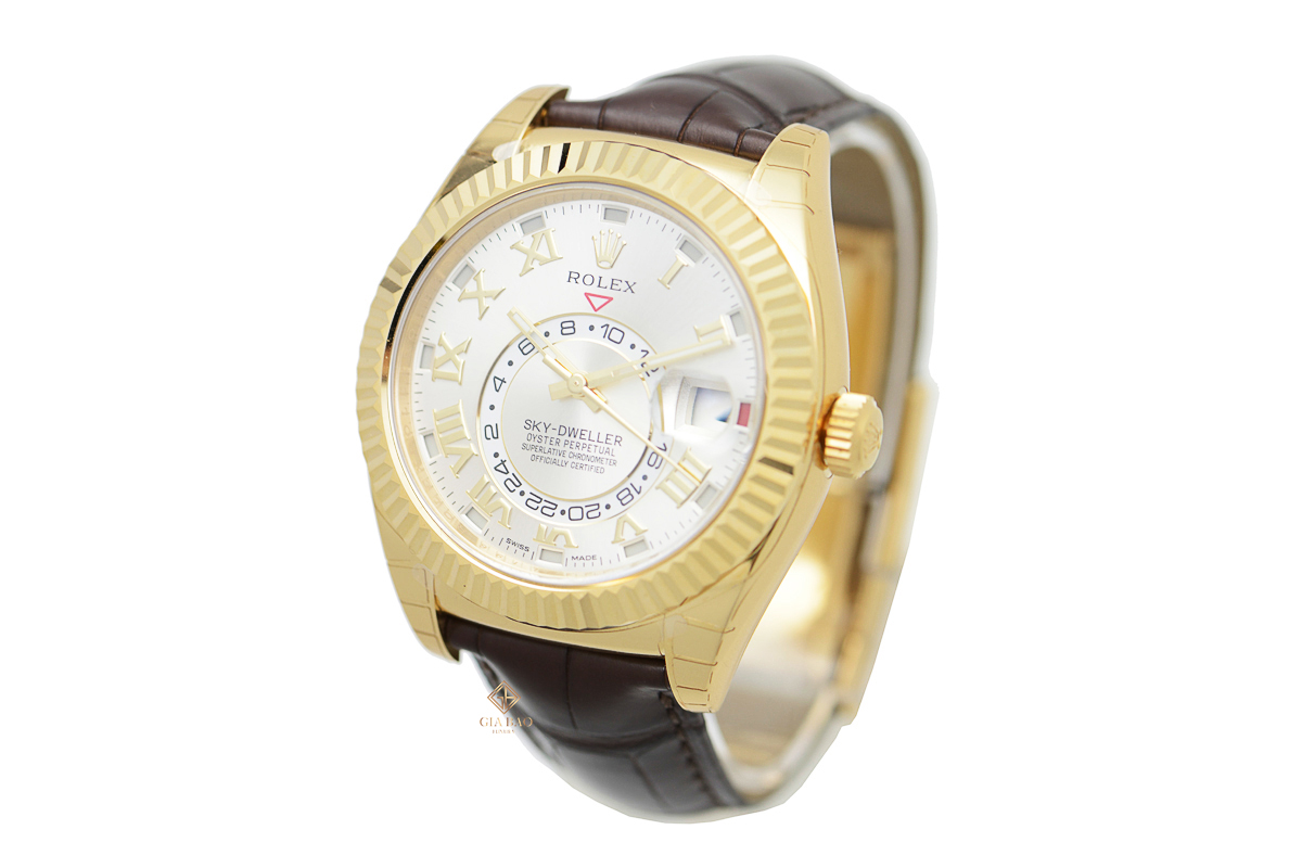 Đồng Hồ Rolex Sky-Dweller 326138 Mặt Số Bạc Cọc Số La Mã (Like New)