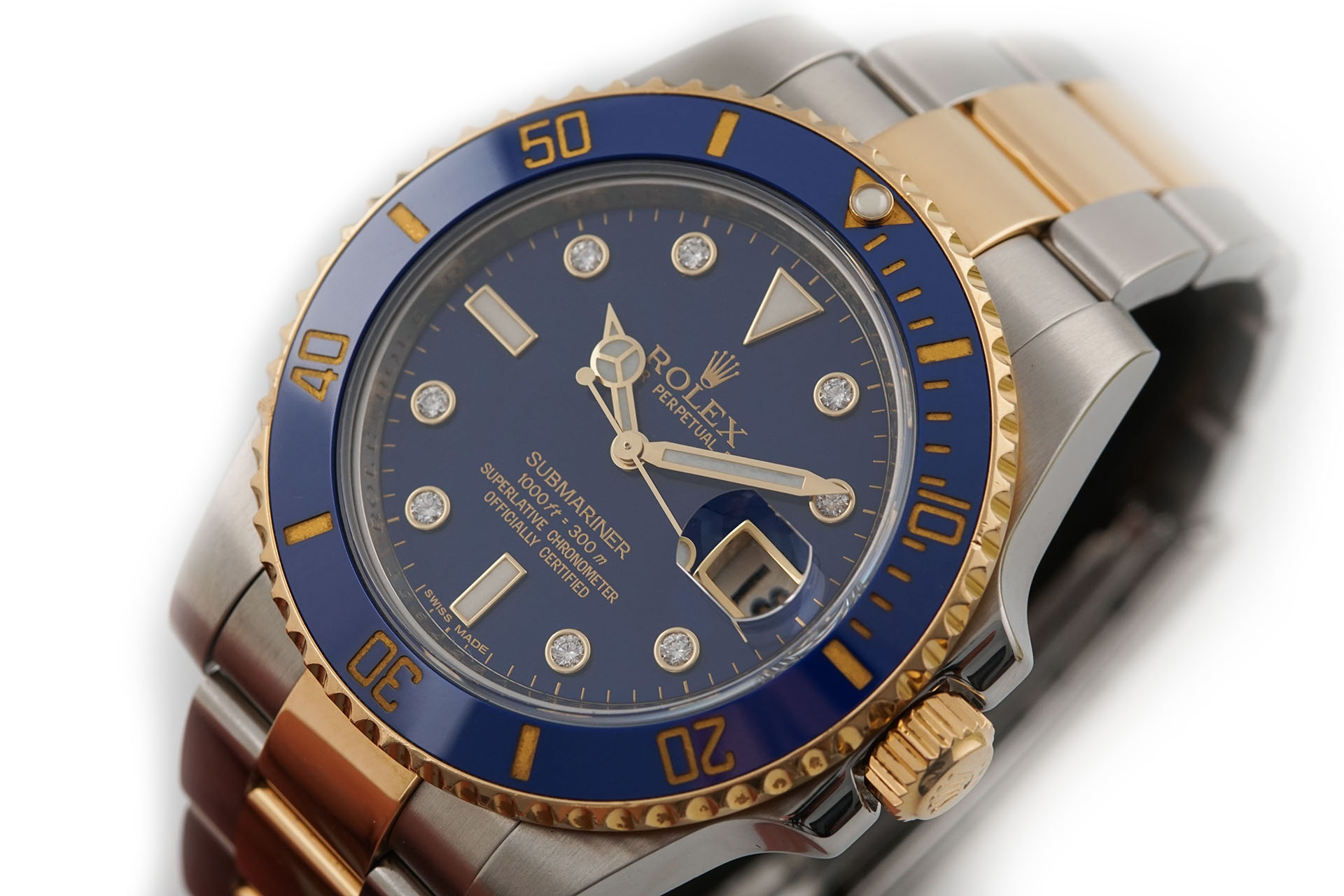 Đồng hồ Rolex Submariner Date 116613LB Cọc Số Kim Cương