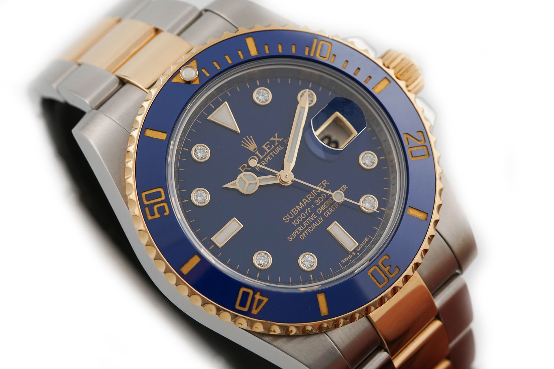 Đồng hồ Rolex Submariner Date 116613LB Cọc Số Kim Cương