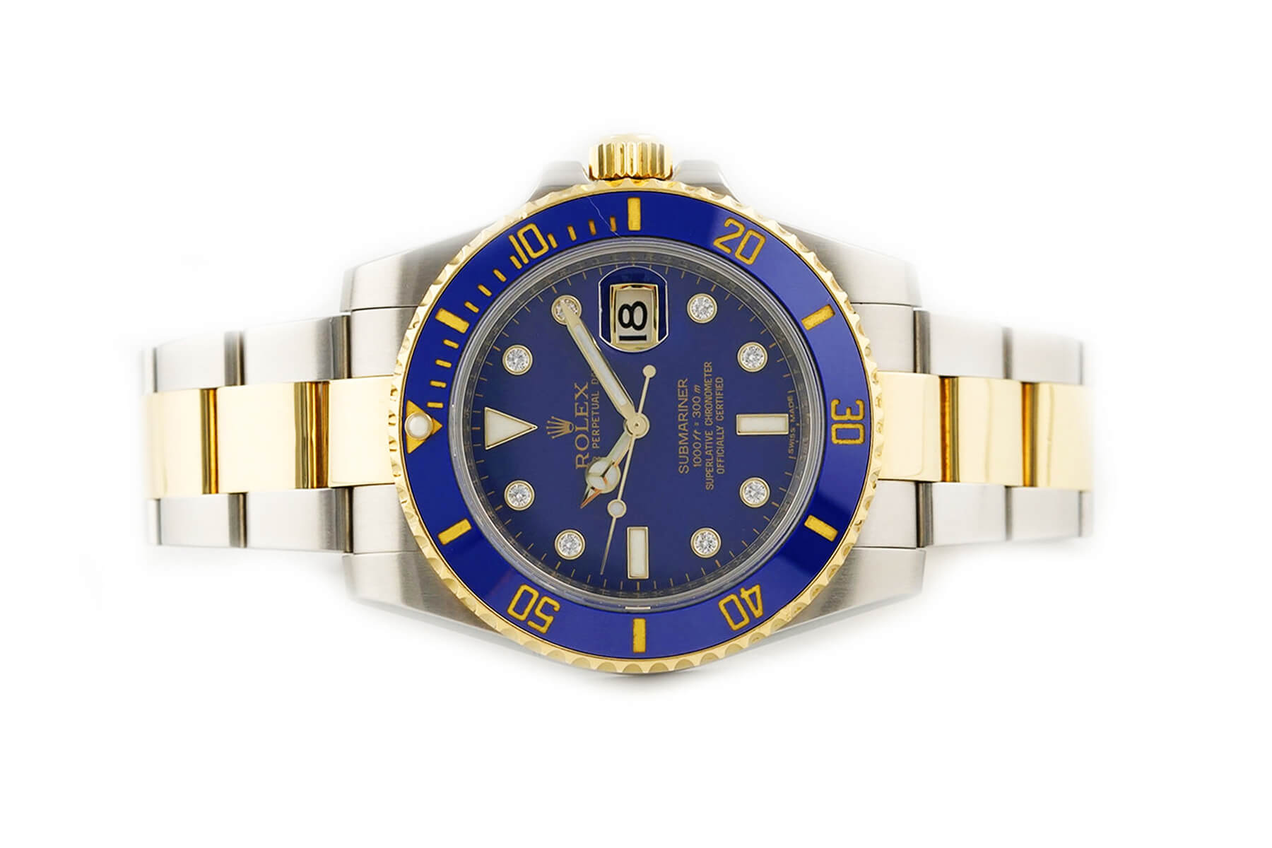 Đồng hồ Rolex Submariner Date 116613LB Cọc Số Kim Cương