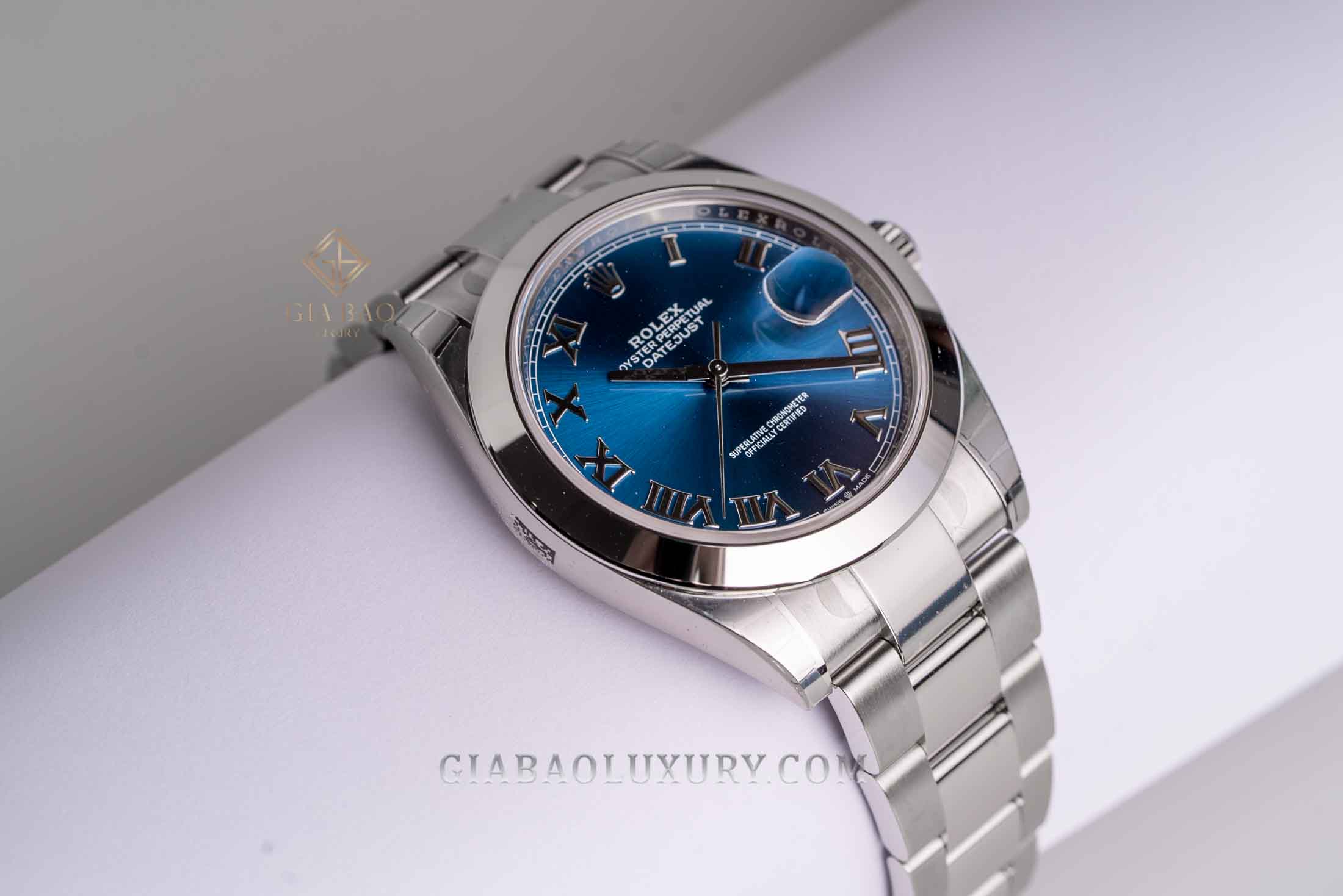 Đồng Hồ Rolex Datejust 41 126300 Mặt Số Xanh Cọc Số La Mã Dây Đeo Oyster