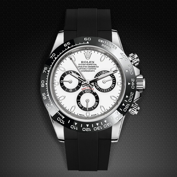 Dây Rubber B Classic Series cho Rolex Daytona phiên bản dây kim loại Oyster